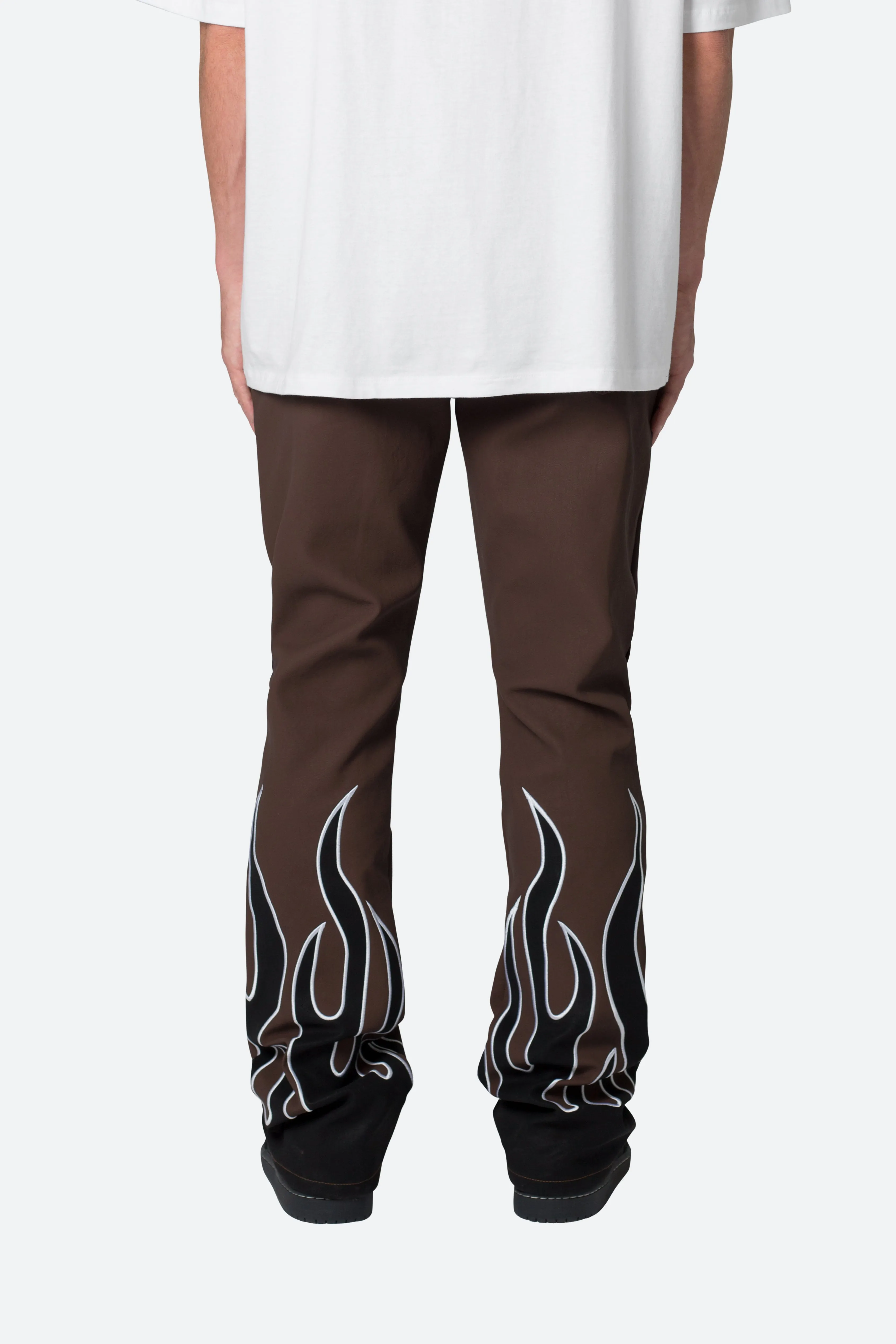 B517 Leather Flare Flame Pants - Brown/Black sold by MNML product image thumbnail 5