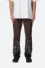 B517 Leather Flare Flame Pants - Brown/Black sold by MNML