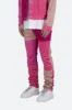 D354 Patchwork Straight Denim - Pink sold by MNML
