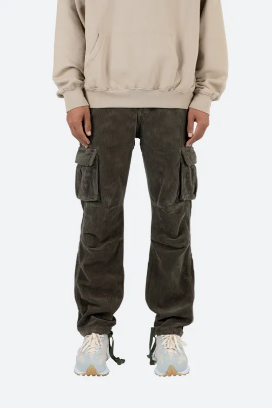 Vintage Corduroy Cargo Pants - Olive sold by MNML