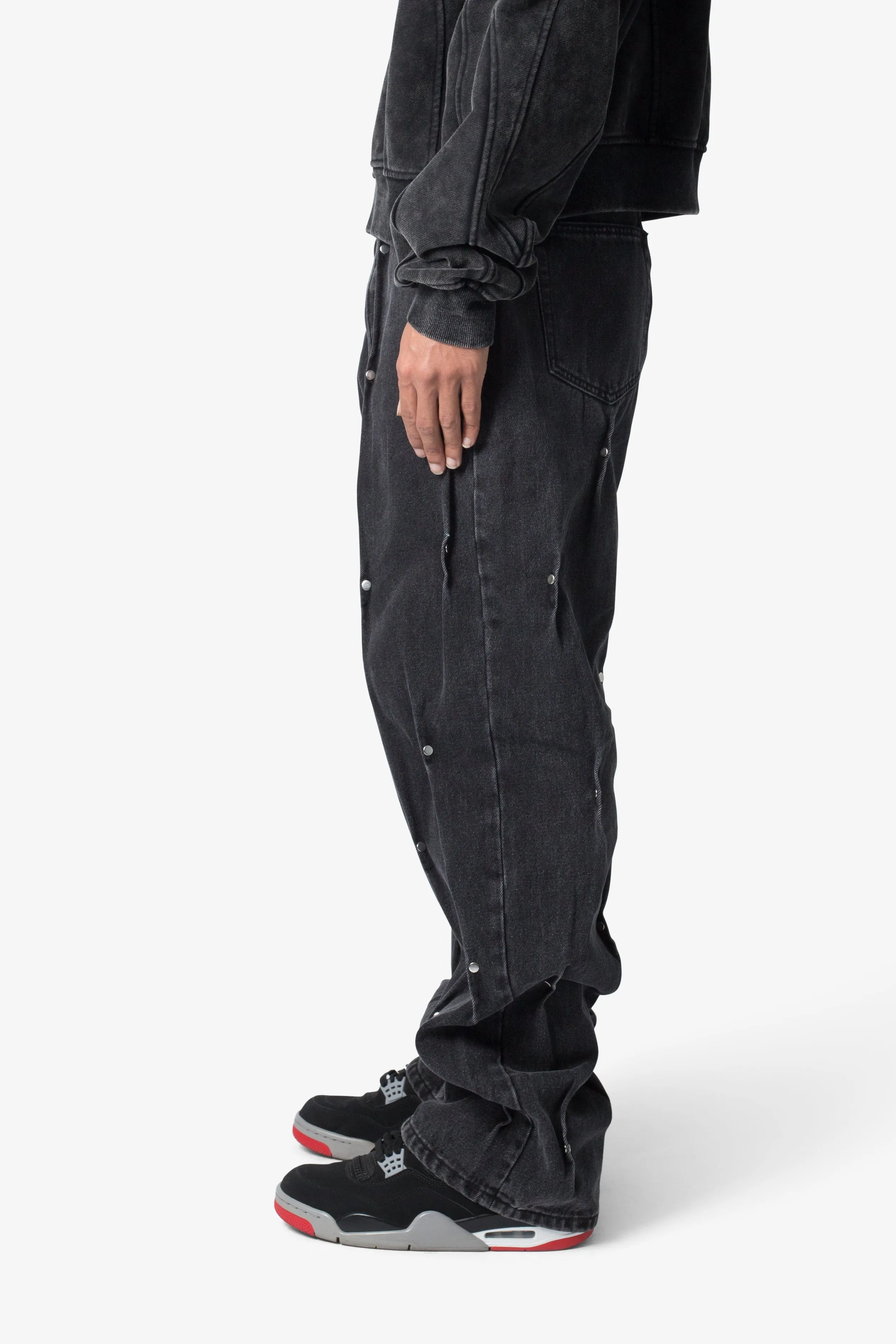 Ultra Baggy Rivet Denim - Black sold by MNML product image thumbnail 4