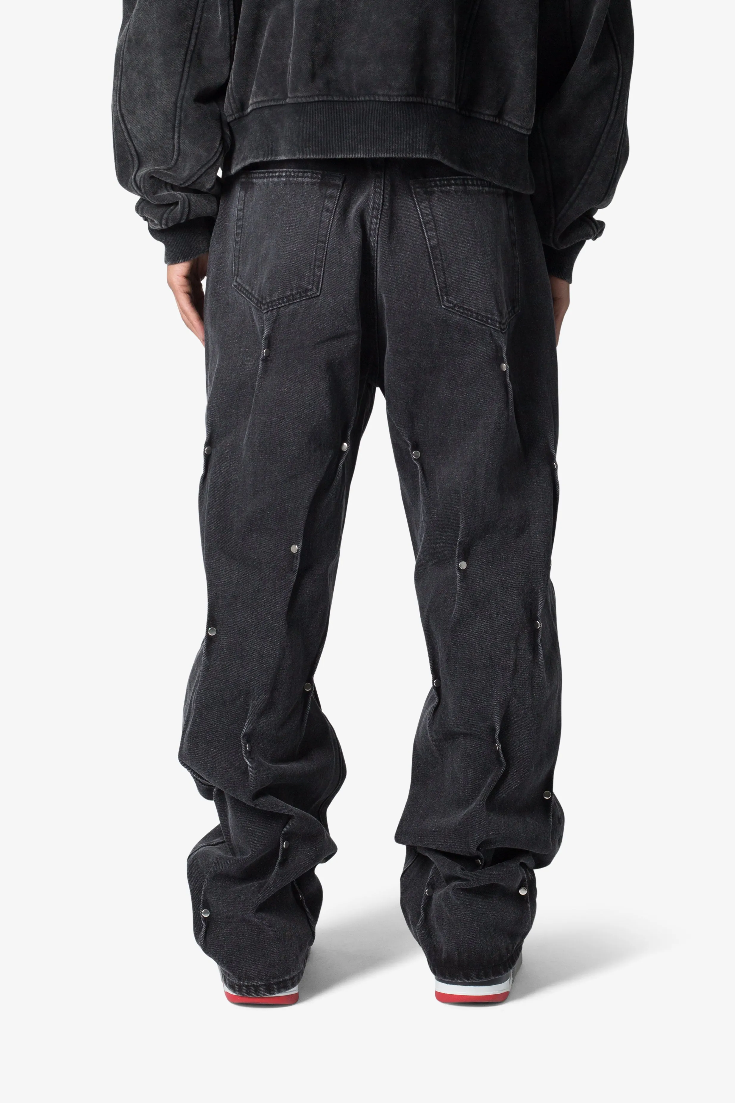 Ultra Baggy Rivet Denim - Black sold by MNML product image thumbnail 5