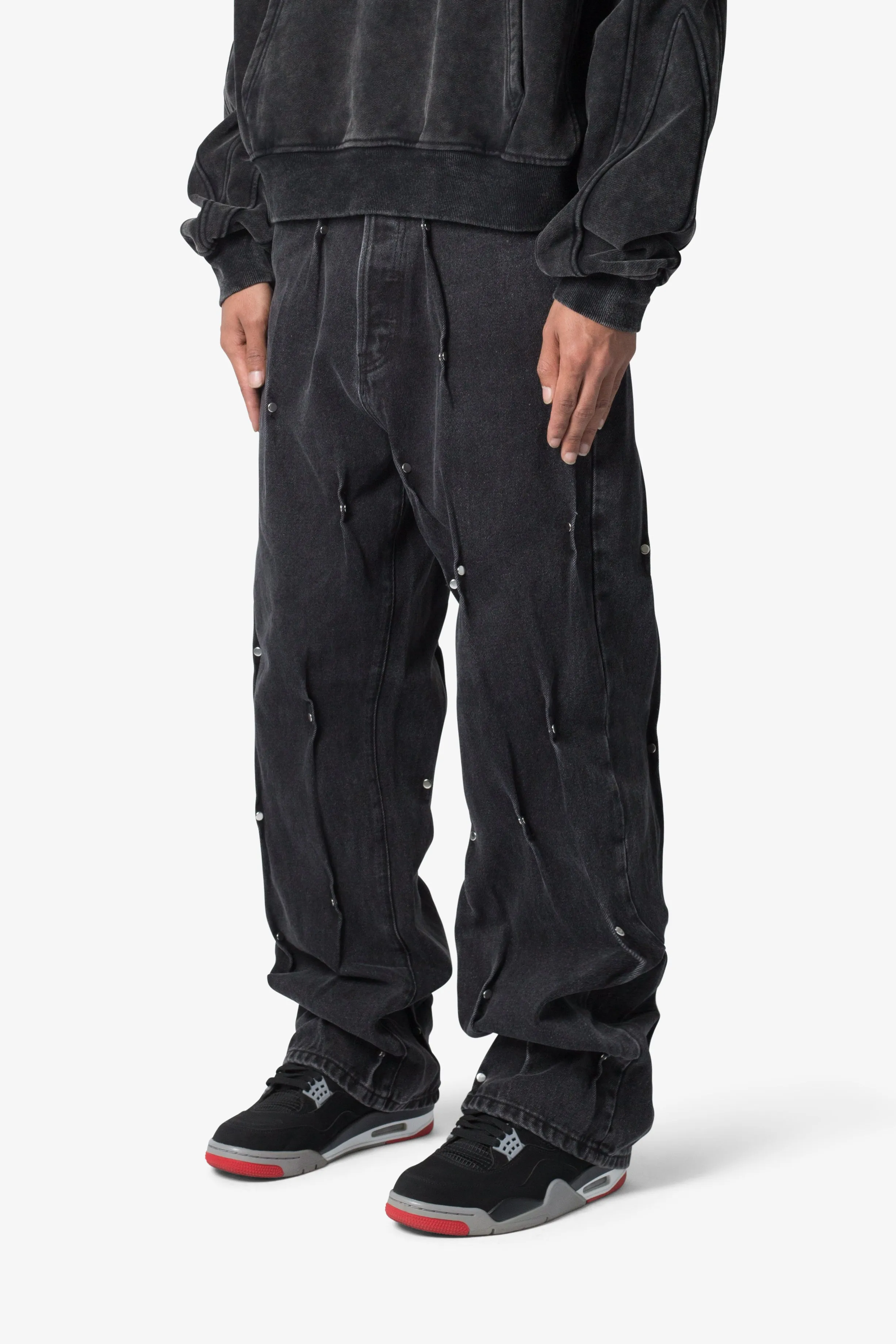Ultra Baggy Rivet Denim - Black sold by MNML product image thumbnail 3