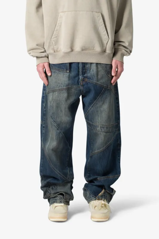 Ultra Baggy Upcycled Denim - Blue sold by MNML