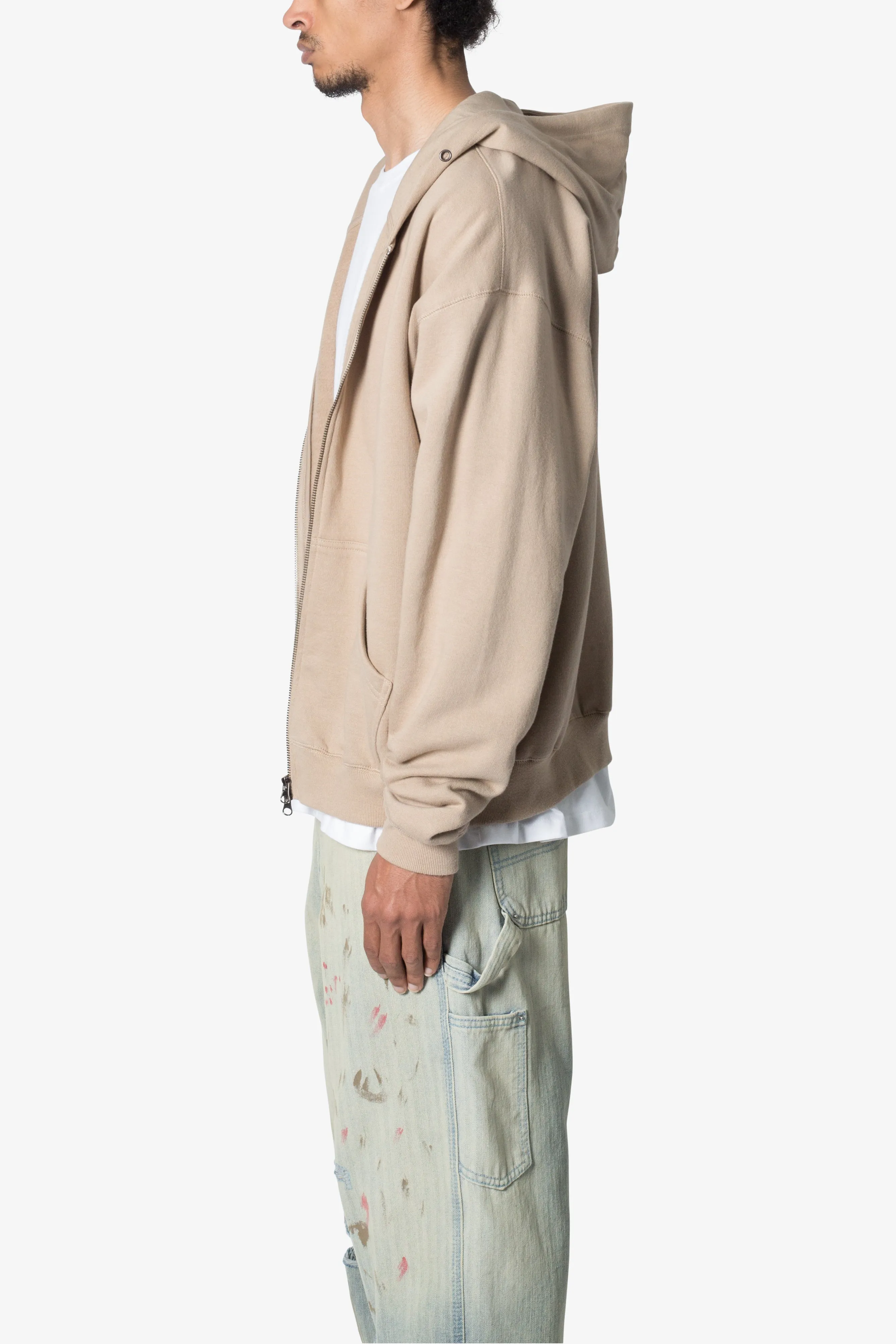 Basic Zip Up Hoodie - Earth sold by MNML product image thumbnail 4