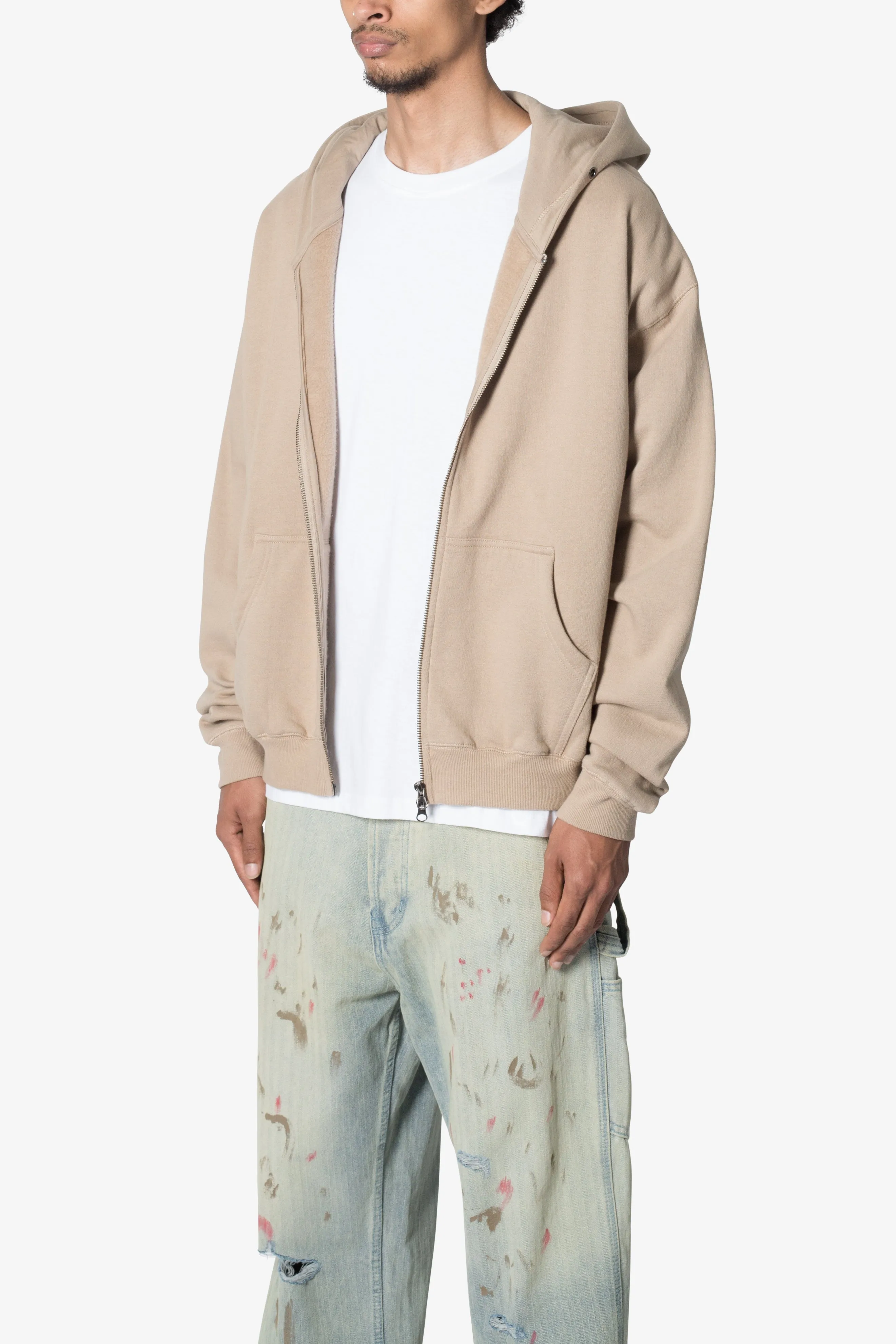 Basic Zip Up Hoodie - Earth sold by MNML product image thumbnail 3