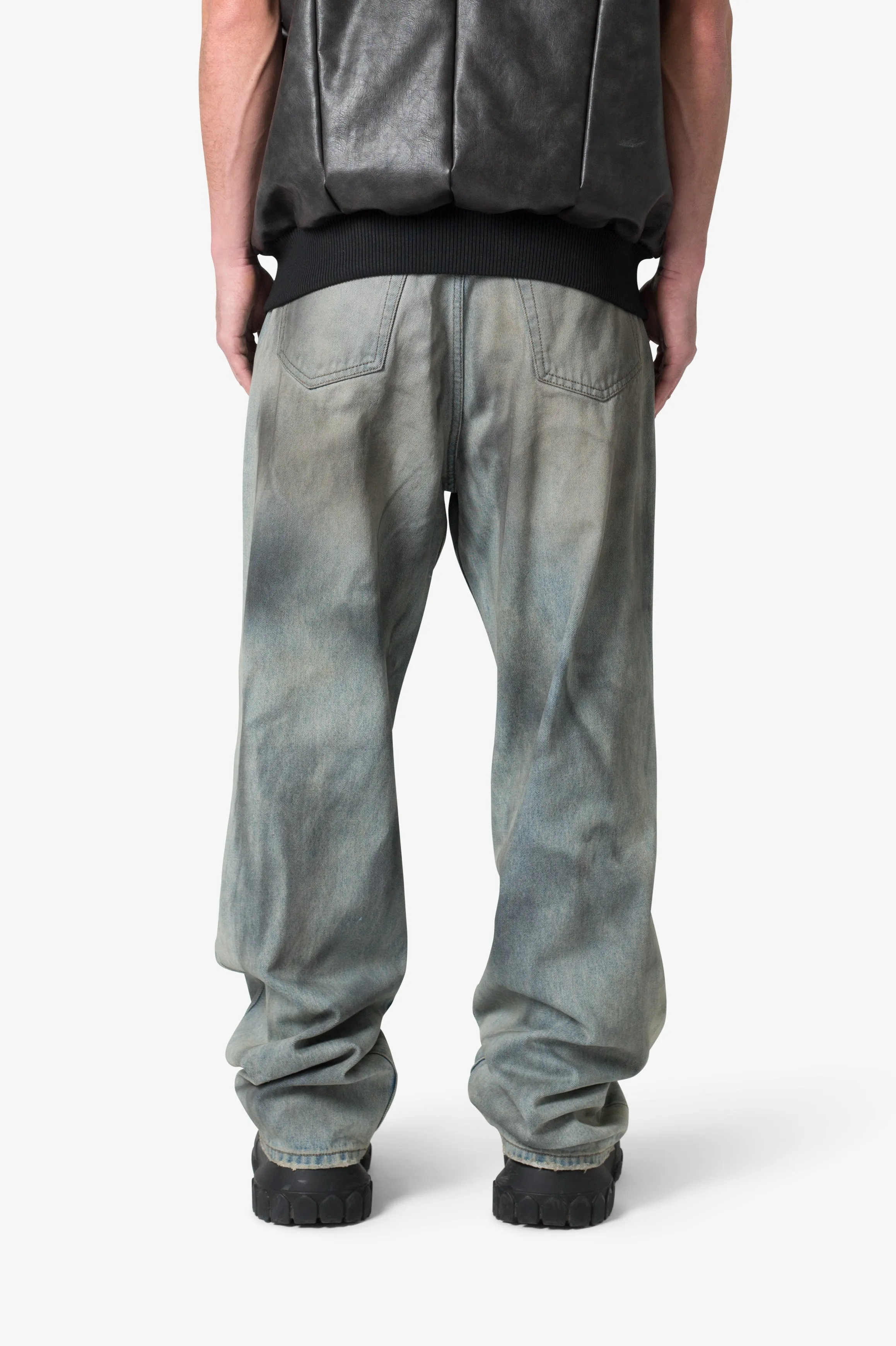 Ultra Baggy Destroyed Denim - Vintage Blue sold by MNML product image thumbnail 5