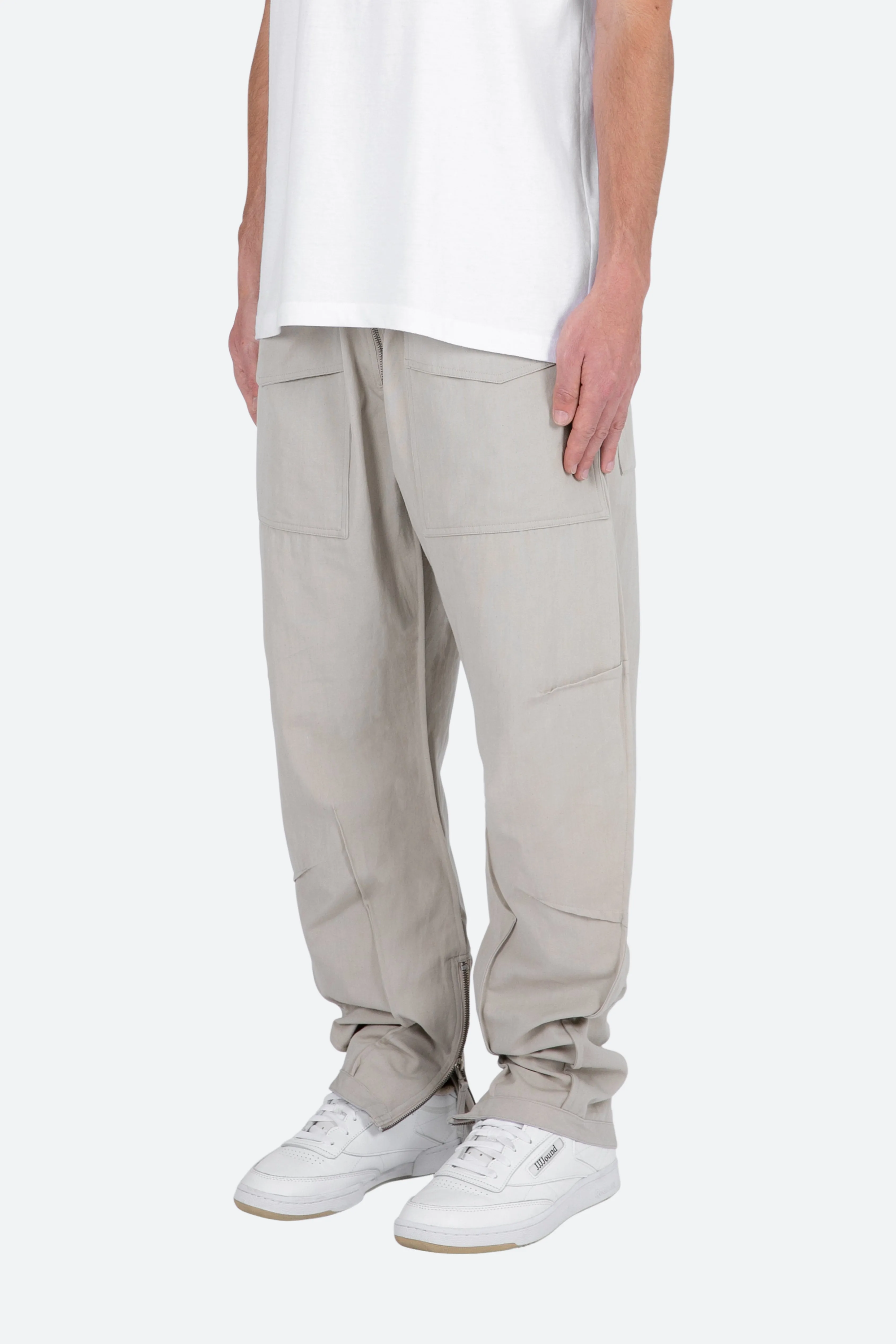 Multi Zip Cargo Pants - Stone sold by MNML product image thumbnail 3