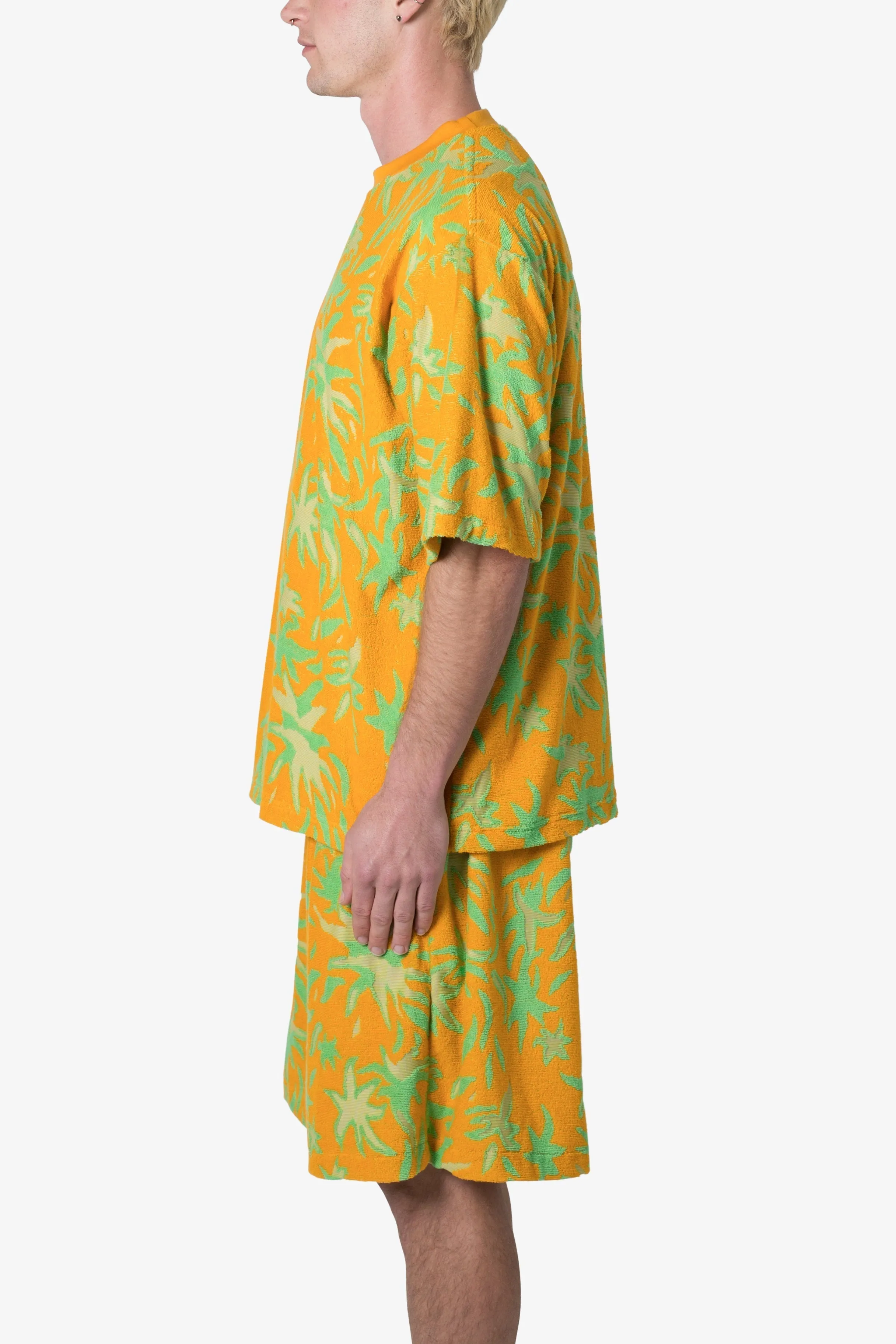 Jacquard Terry Shirt - Yellow/Green sold by MNML product image thumbnail 4