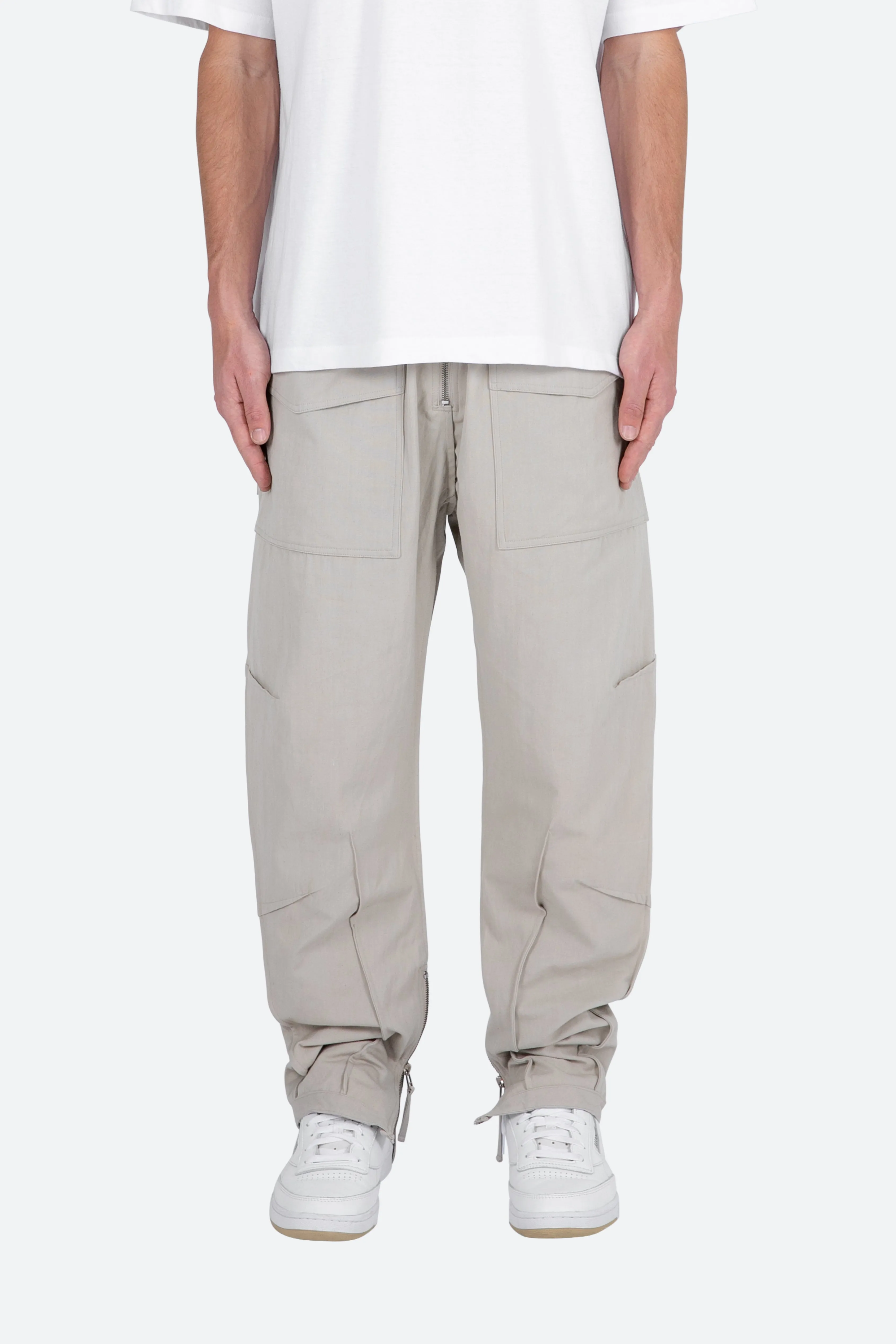 Multi Zip Cargo Pants - Stone sold by MNML product image thumbnail 2