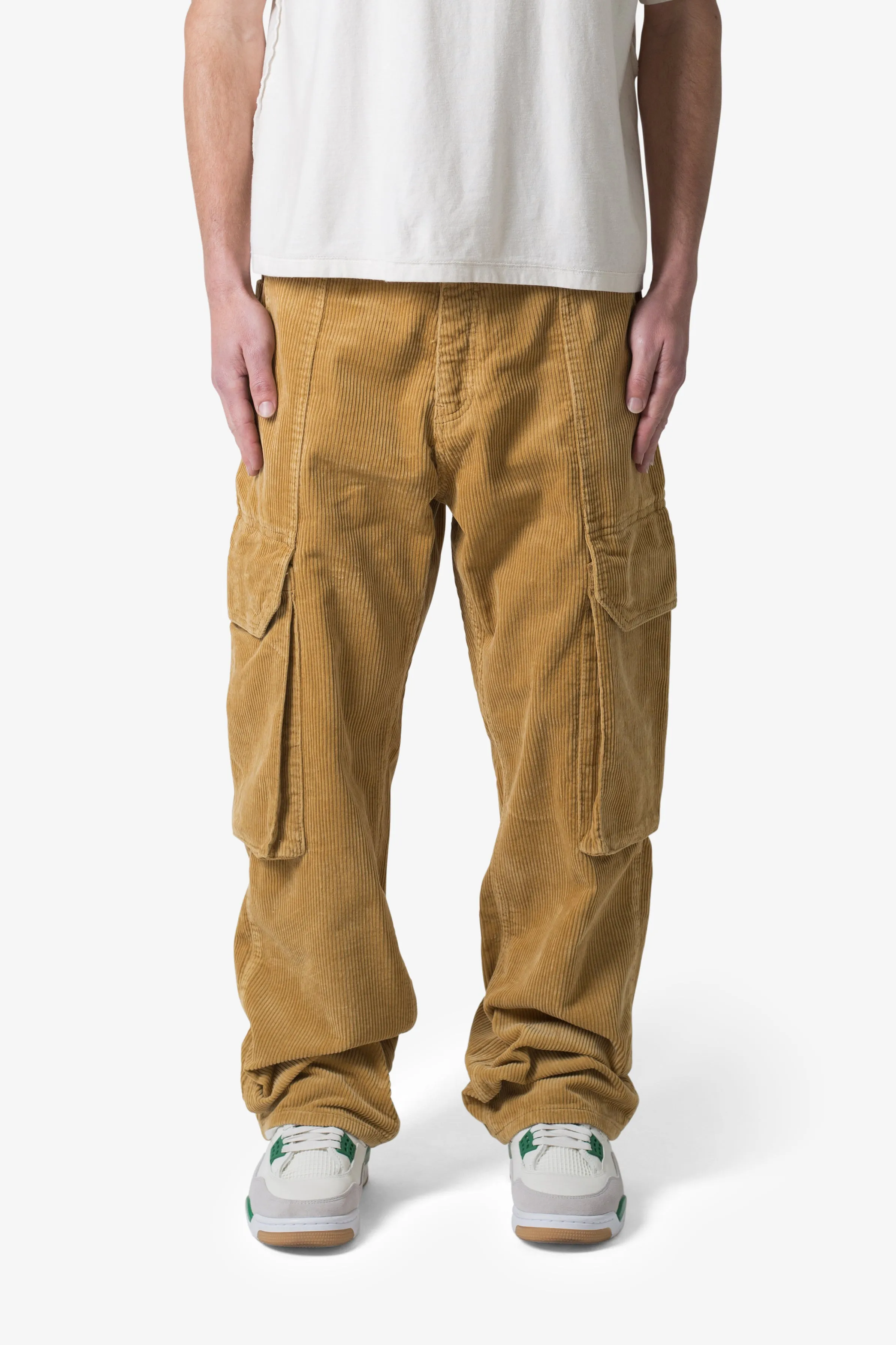 Ultra Baggy Corduroy Cargo Pants - Khaki | Parallel