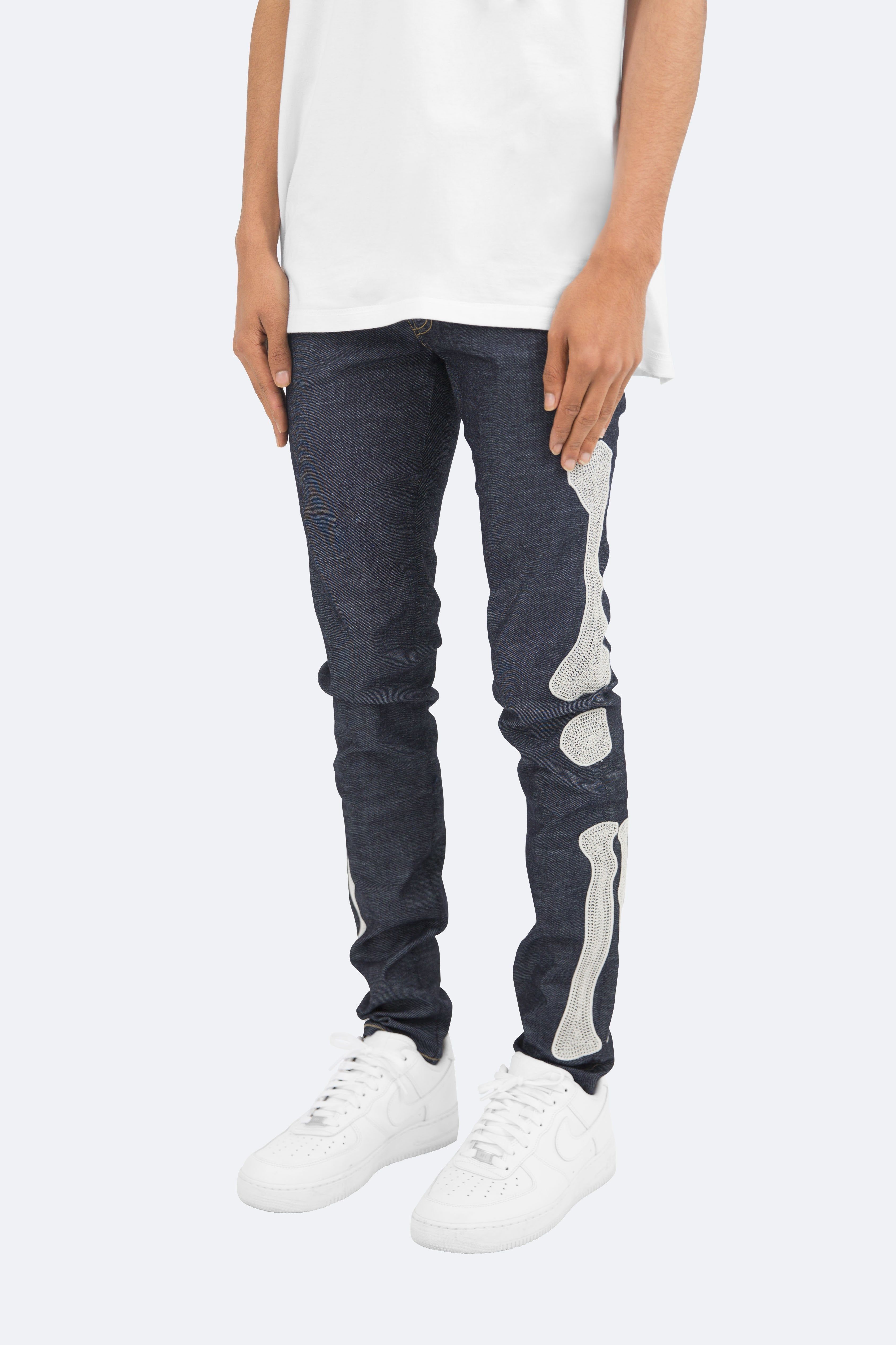 X199 Skeleton Skinny Denim - Raw Blue sold by MNML product image thumbnail 5