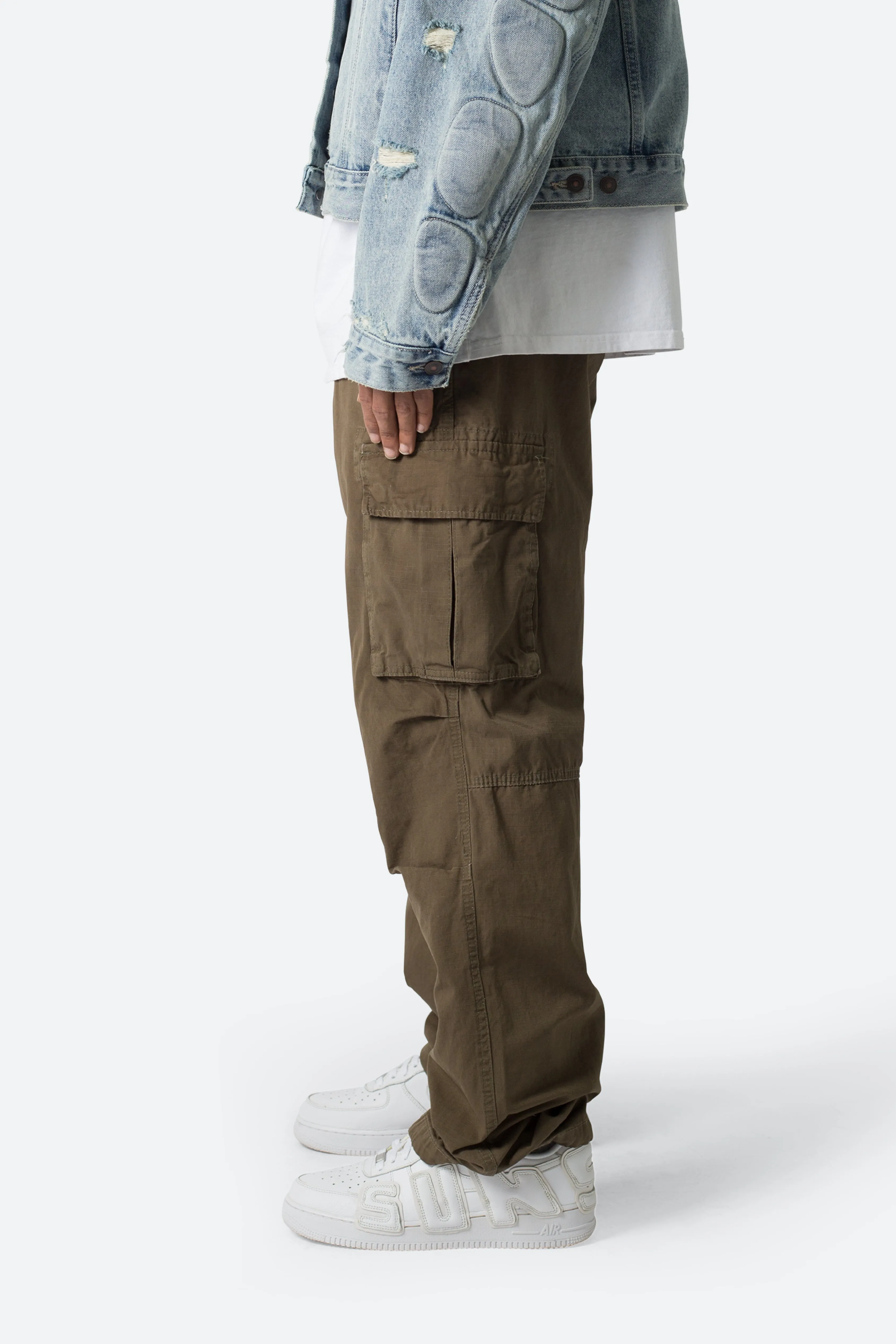 Ultra Baggy Vintage Cargo Pants - Olive sold by MNML product image thumbnail 4