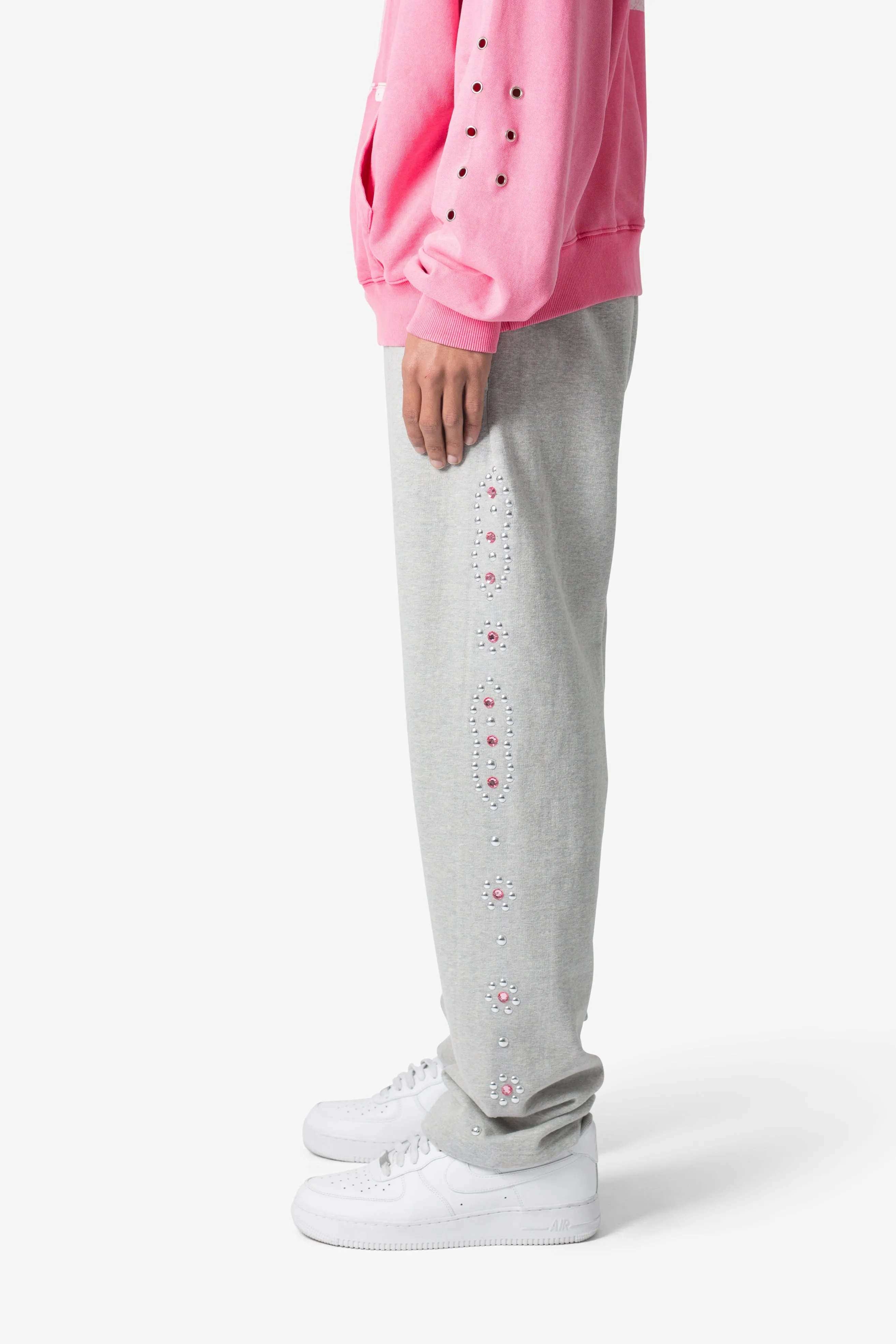 West Studded Sweatpants - Grey sold by MNML product image thumbnail 5