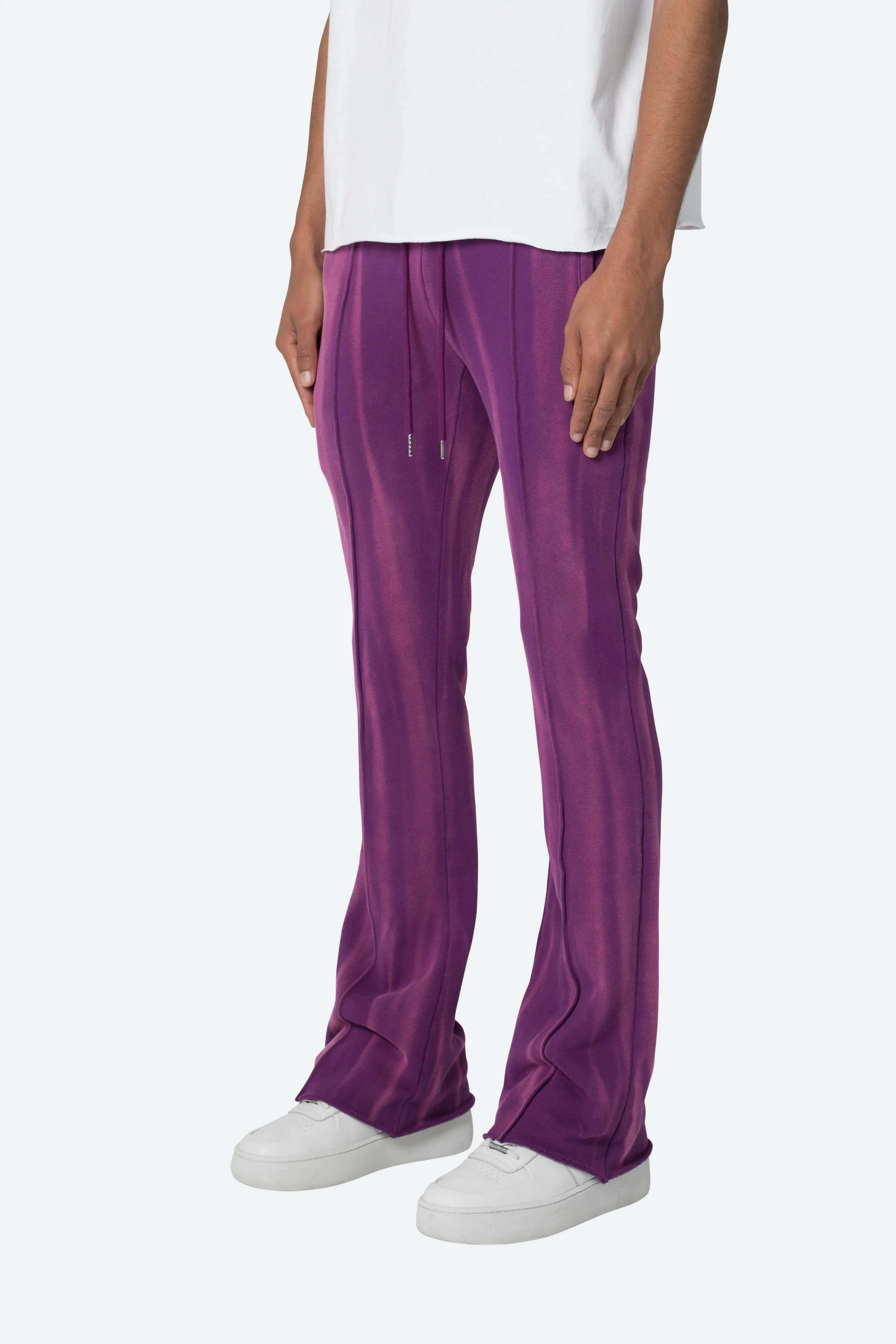 French Terry Flare Sweatpants - Purple sold by MNML product image thumbnail 2