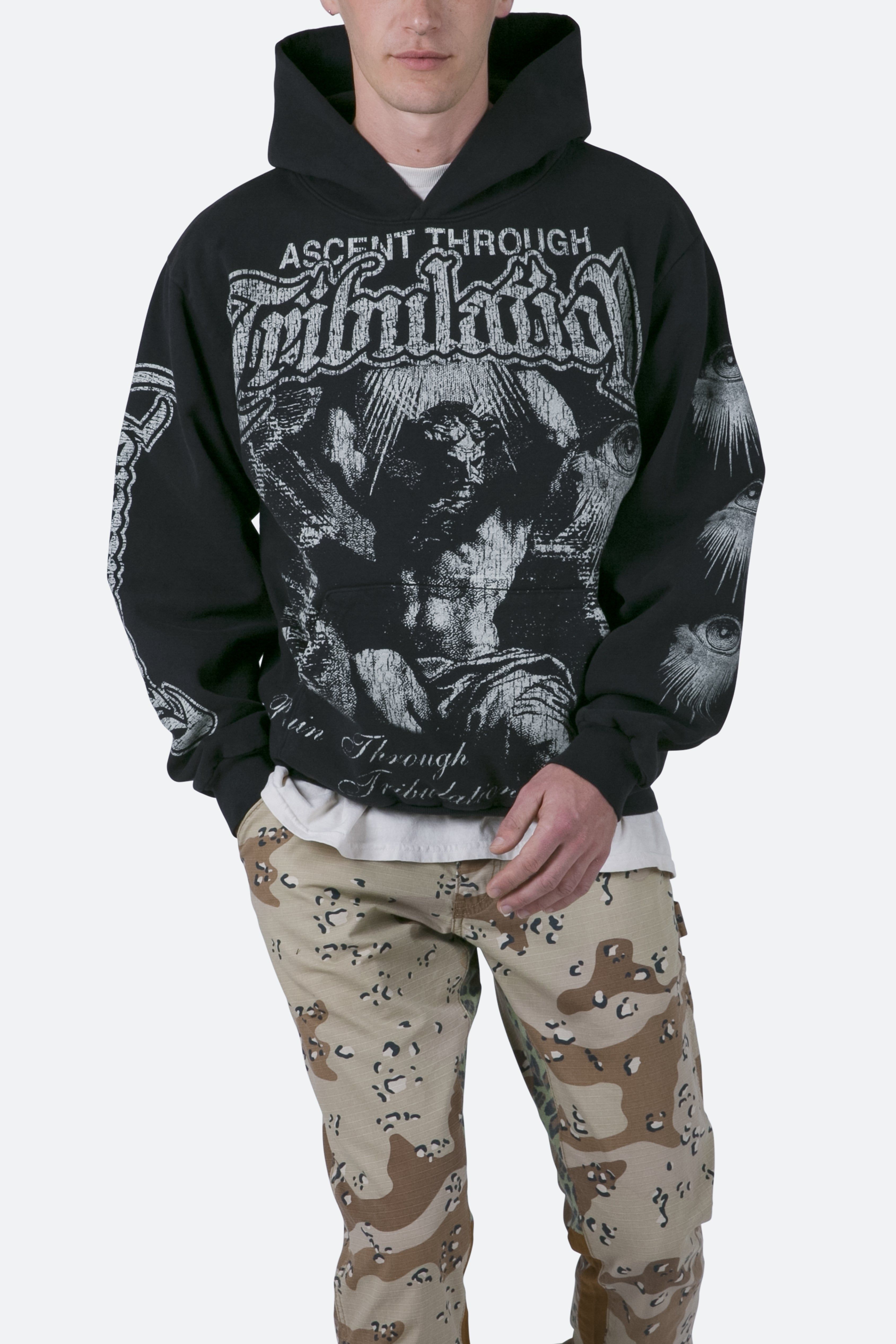 Tribulation Hoodie - Off Black sold by MNML product image thumbnail 2