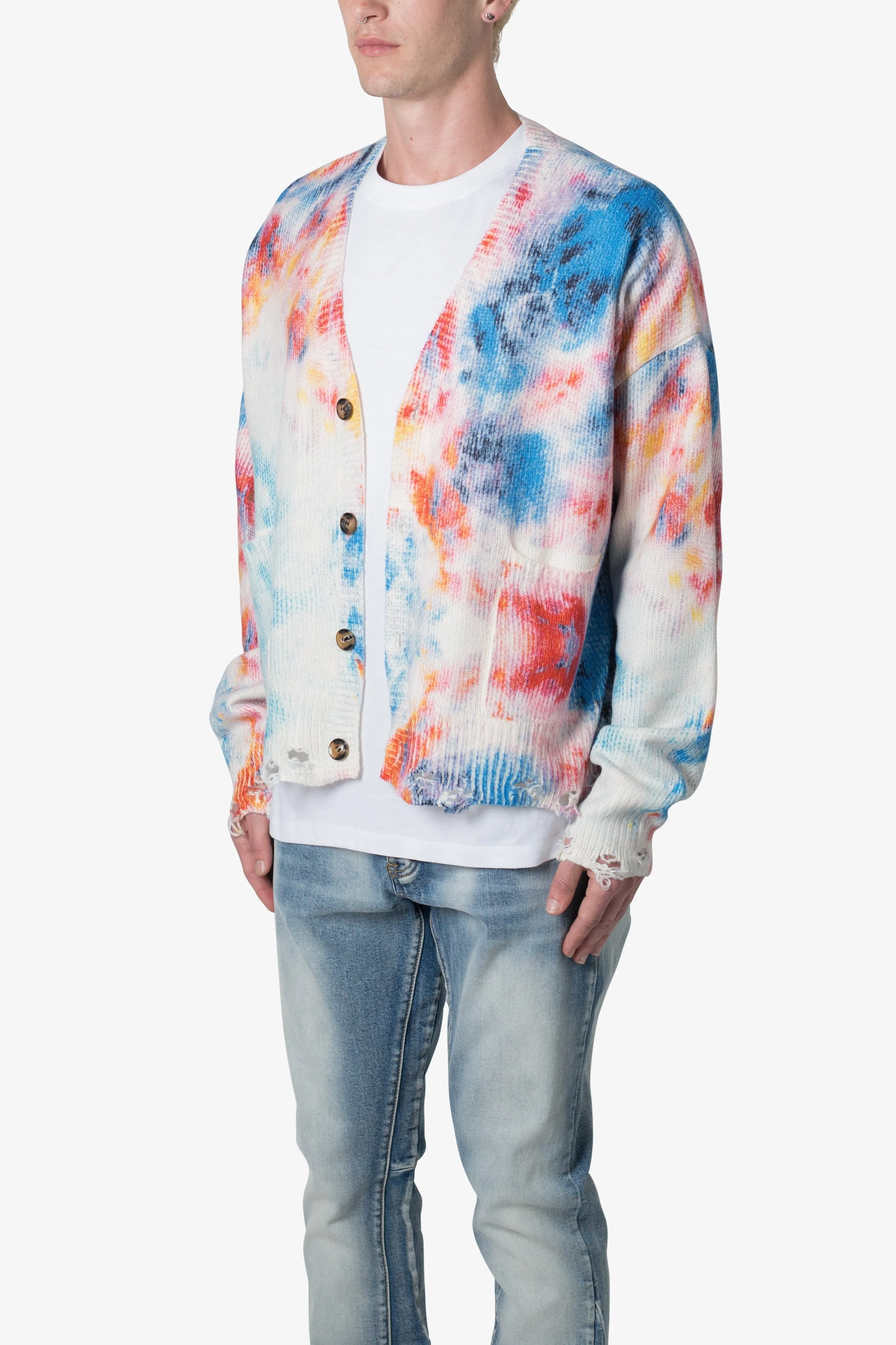 Tie Dye Cardigan Sweater - Multi sold by MNML product image thumbnail 4