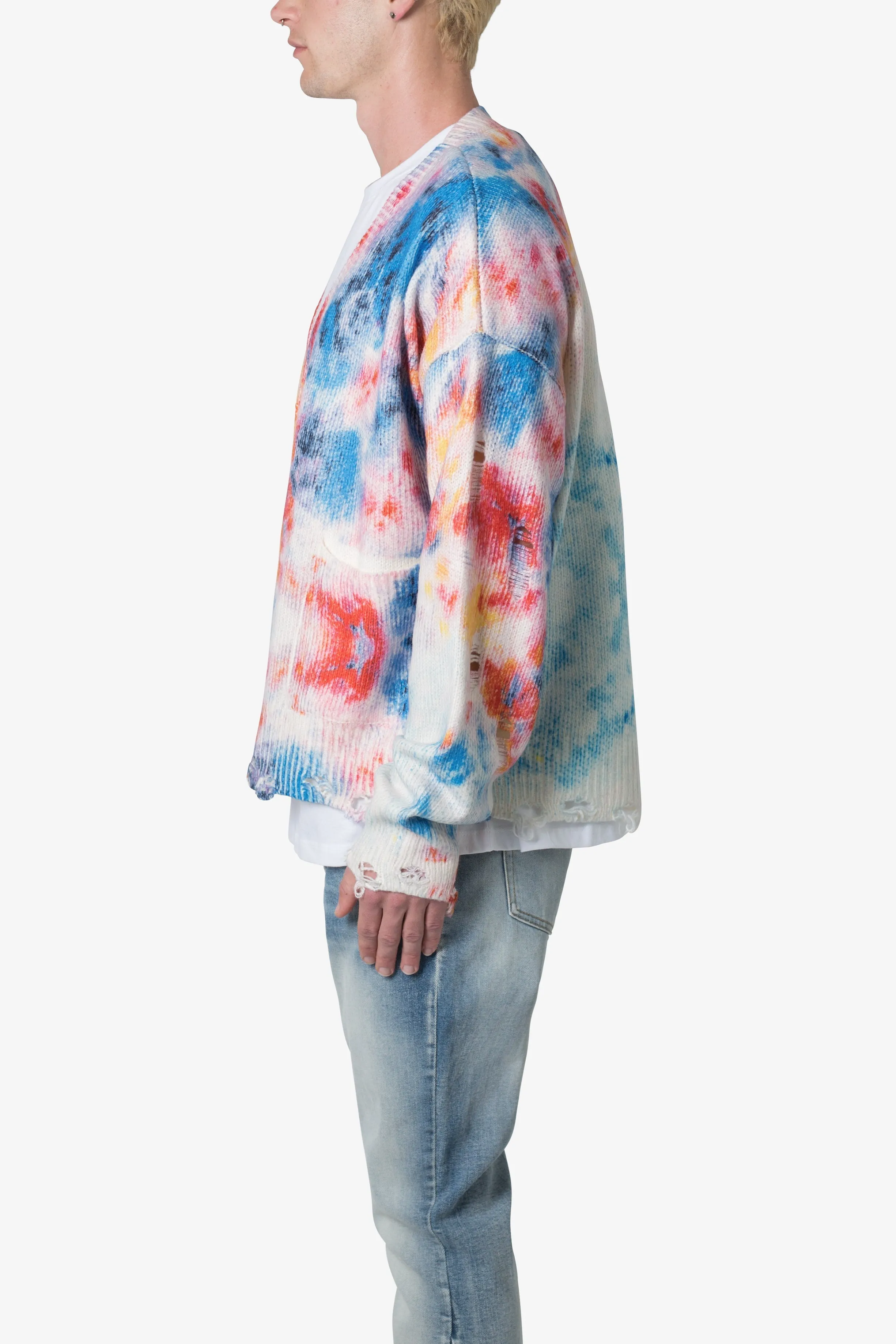 Tie Dye Cardigan Sweater - Multi sold by MNML product image thumbnail 5