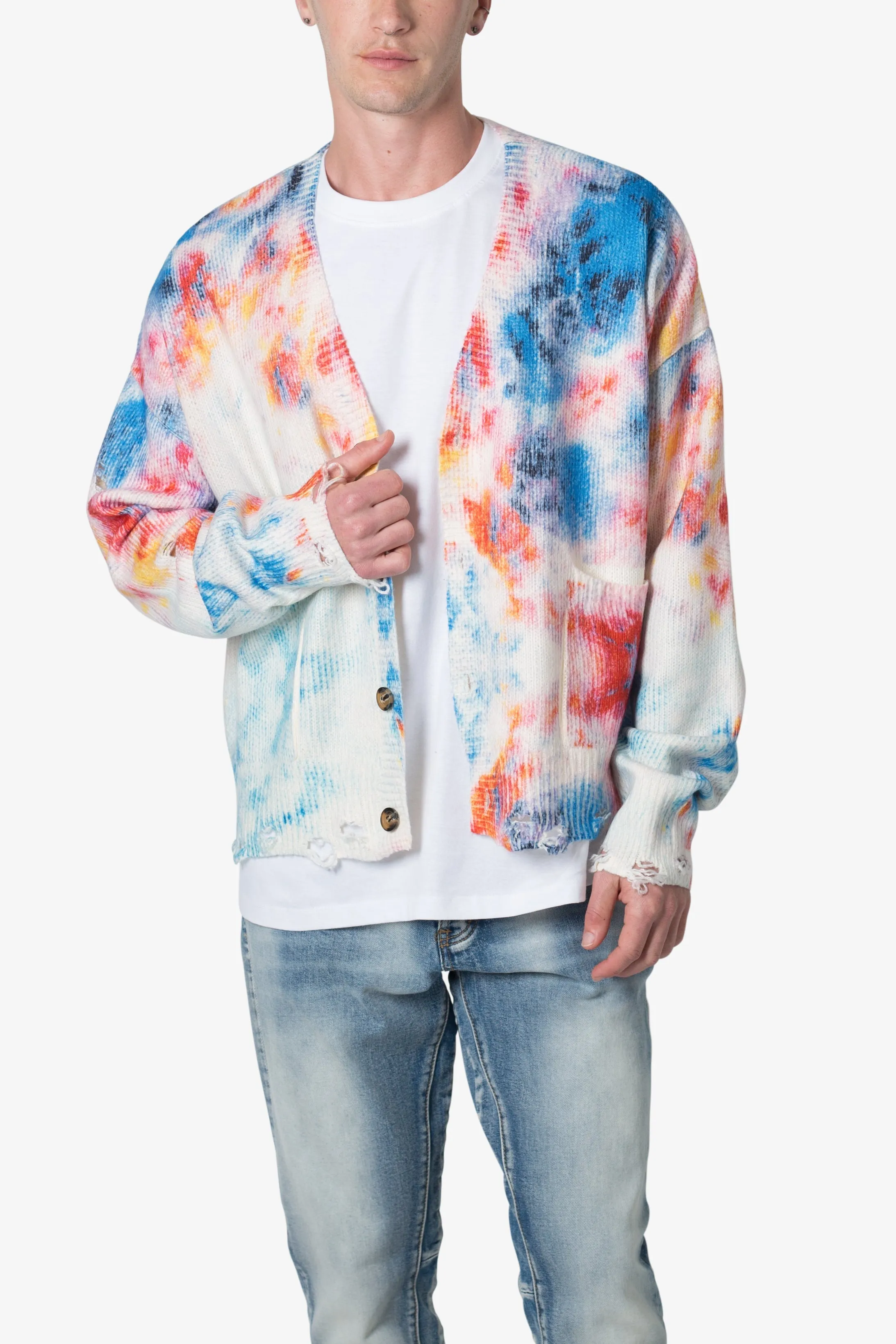 Tie Dye Cardigan Sweater - Multi sold by MNML product image thumbnail 2