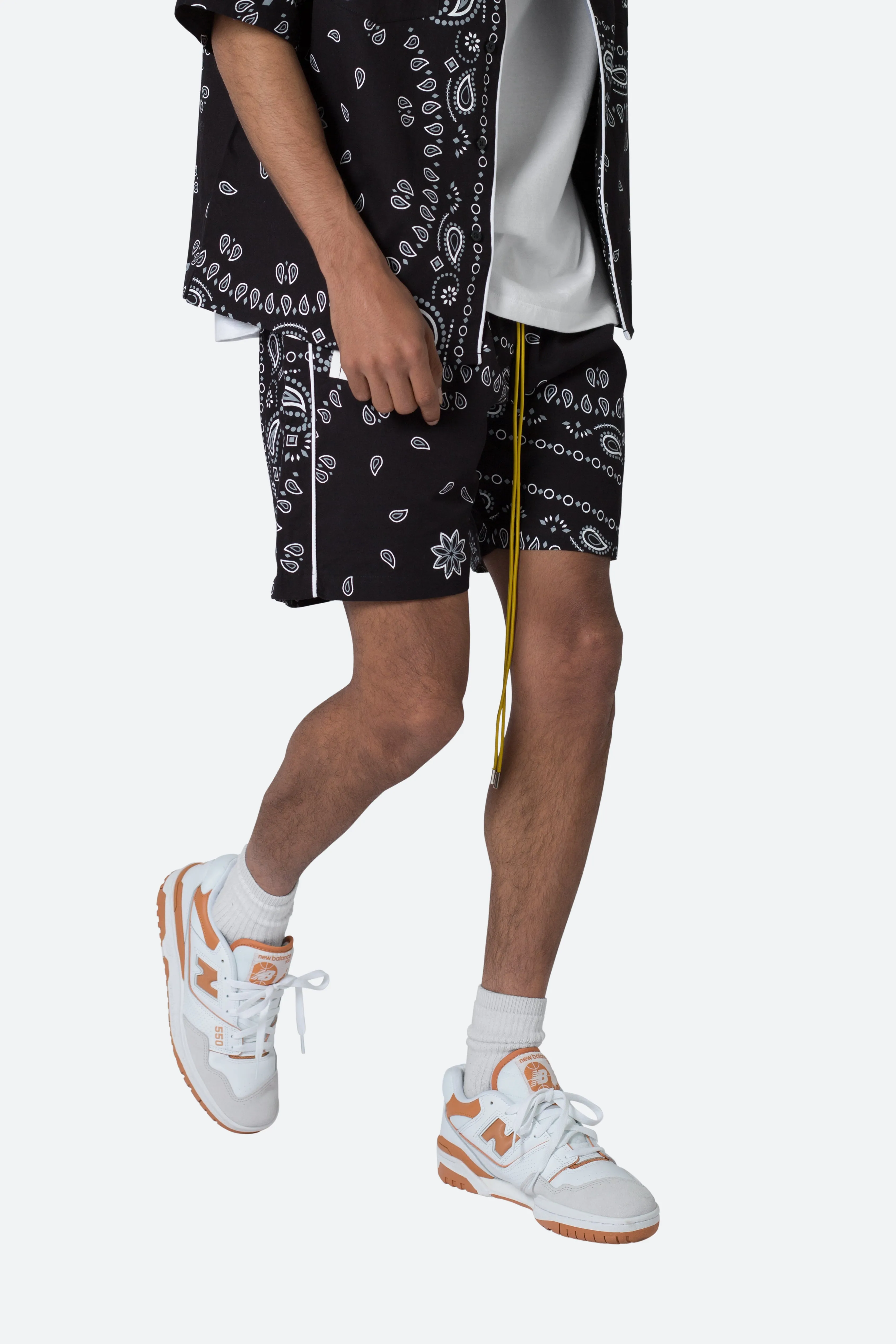 Bandana Paisley Shorts - Black sold by MNML product image thumbnail 2