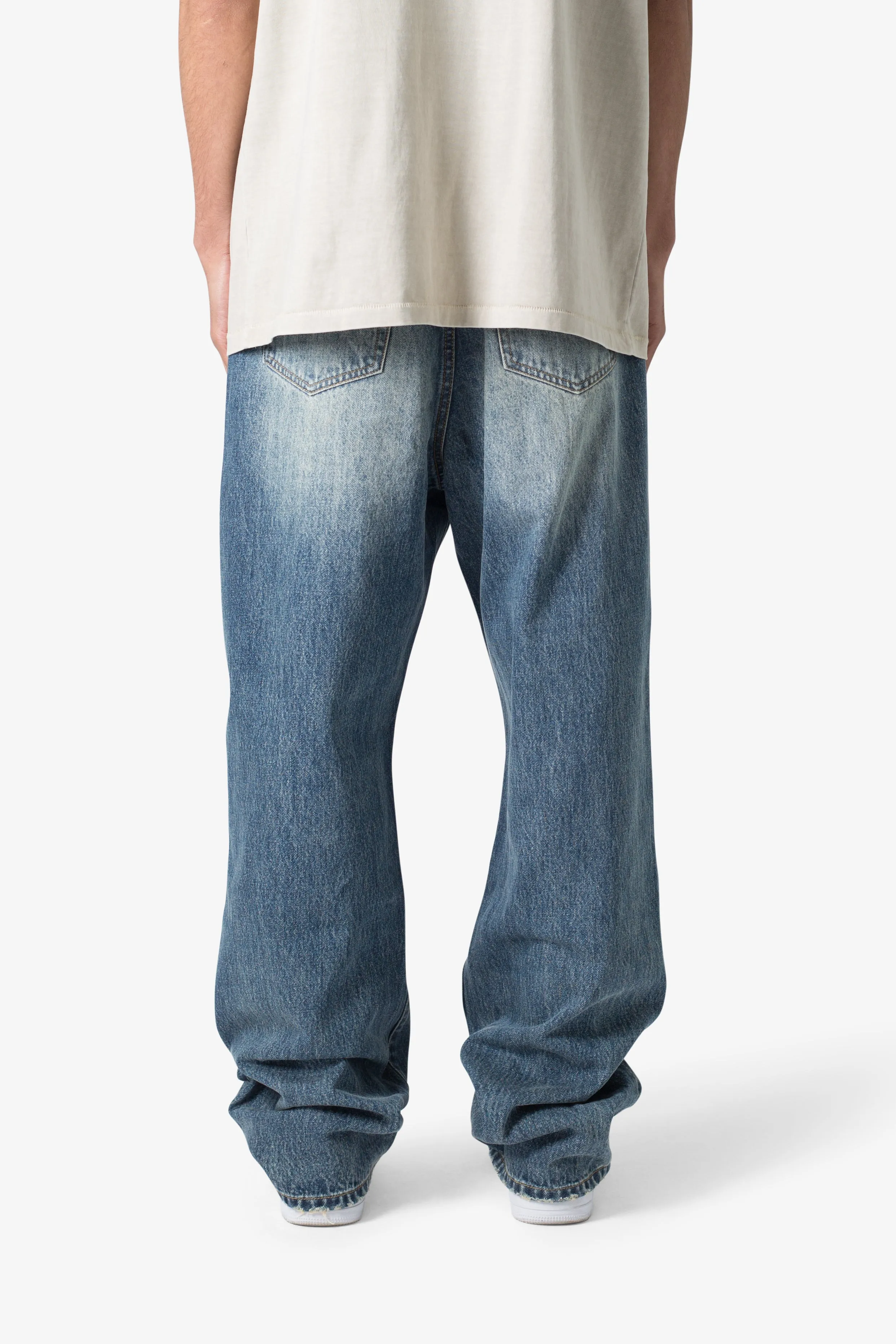 Ultra Baggy One Knee Thrashed Denim - Blue sold by MNML product image thumbnail 5