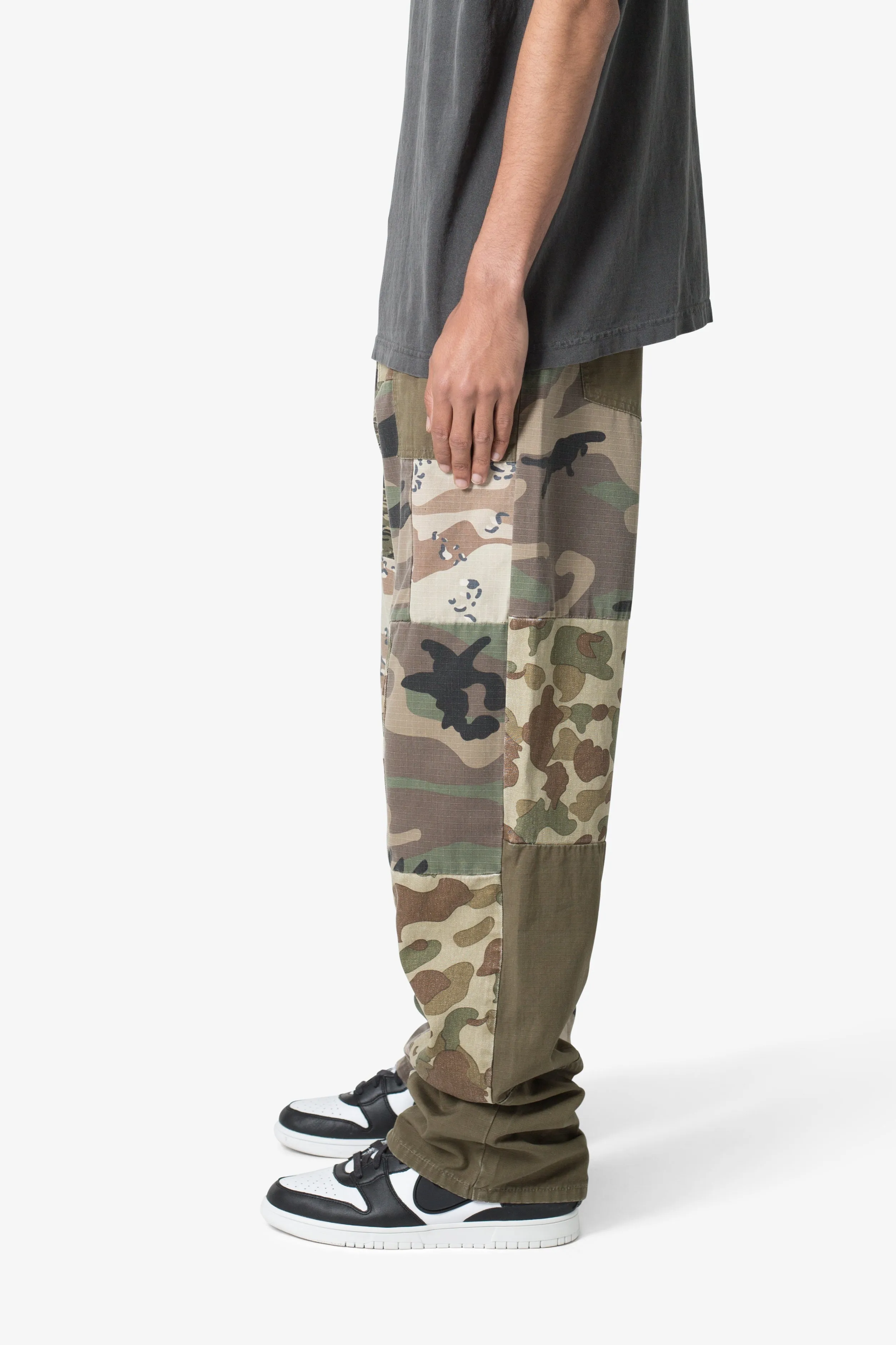 Ultra Baggy Patchwork Denim - Camo sold by MNML product image thumbnail 4