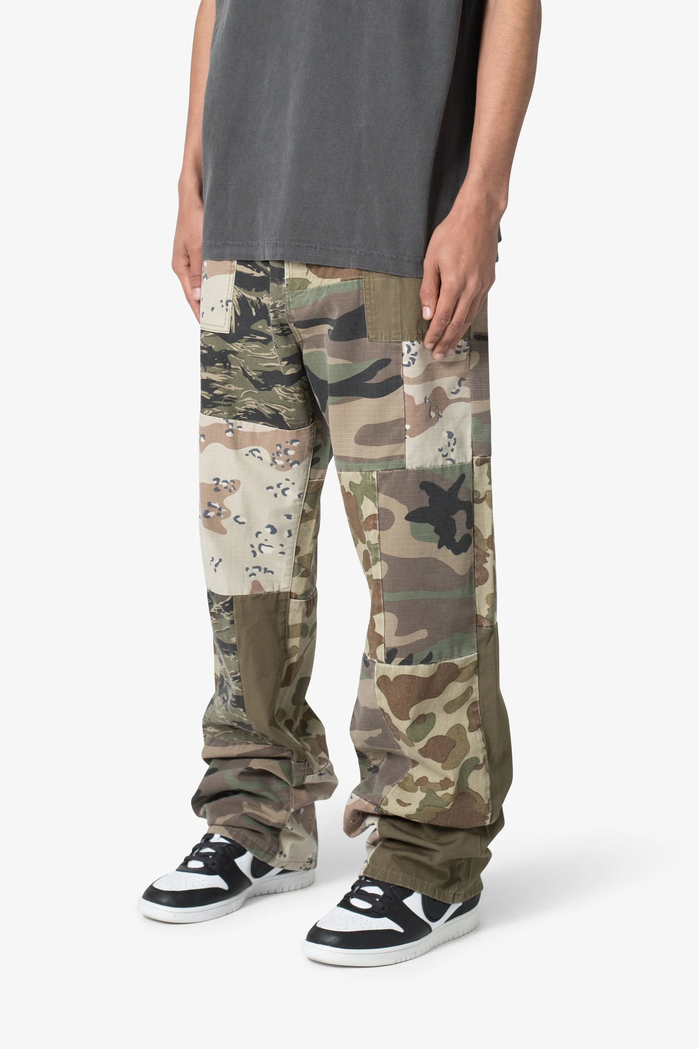Ultra Baggy Patchwork Denim - Camo sold by MNML product image thumbnail 3