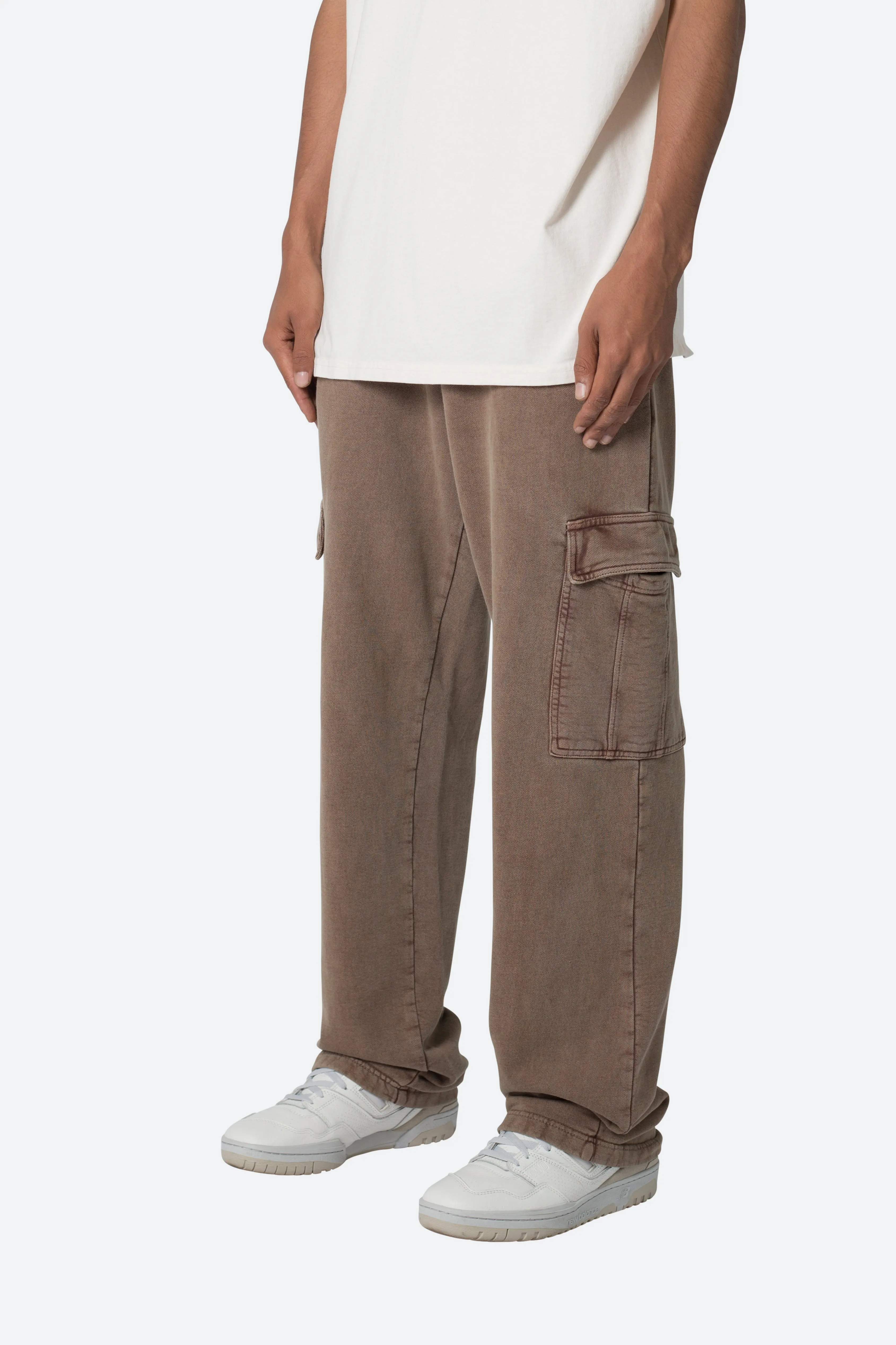 Washed Cargo Sweatpants - Brown sold by MNML product image thumbnail 3