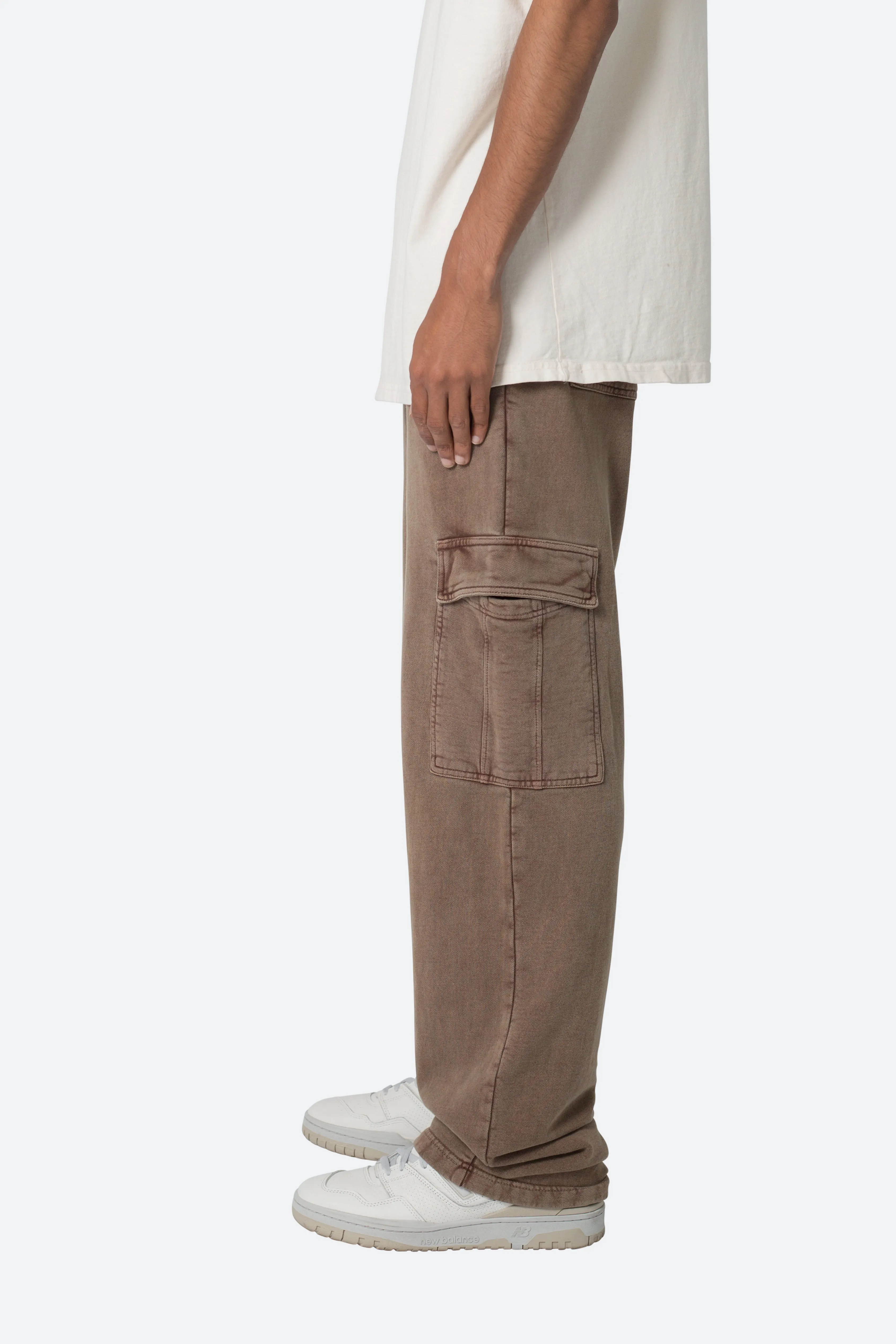 Washed Cargo Sweatpants - Brown sold by MNML product image thumbnail 4