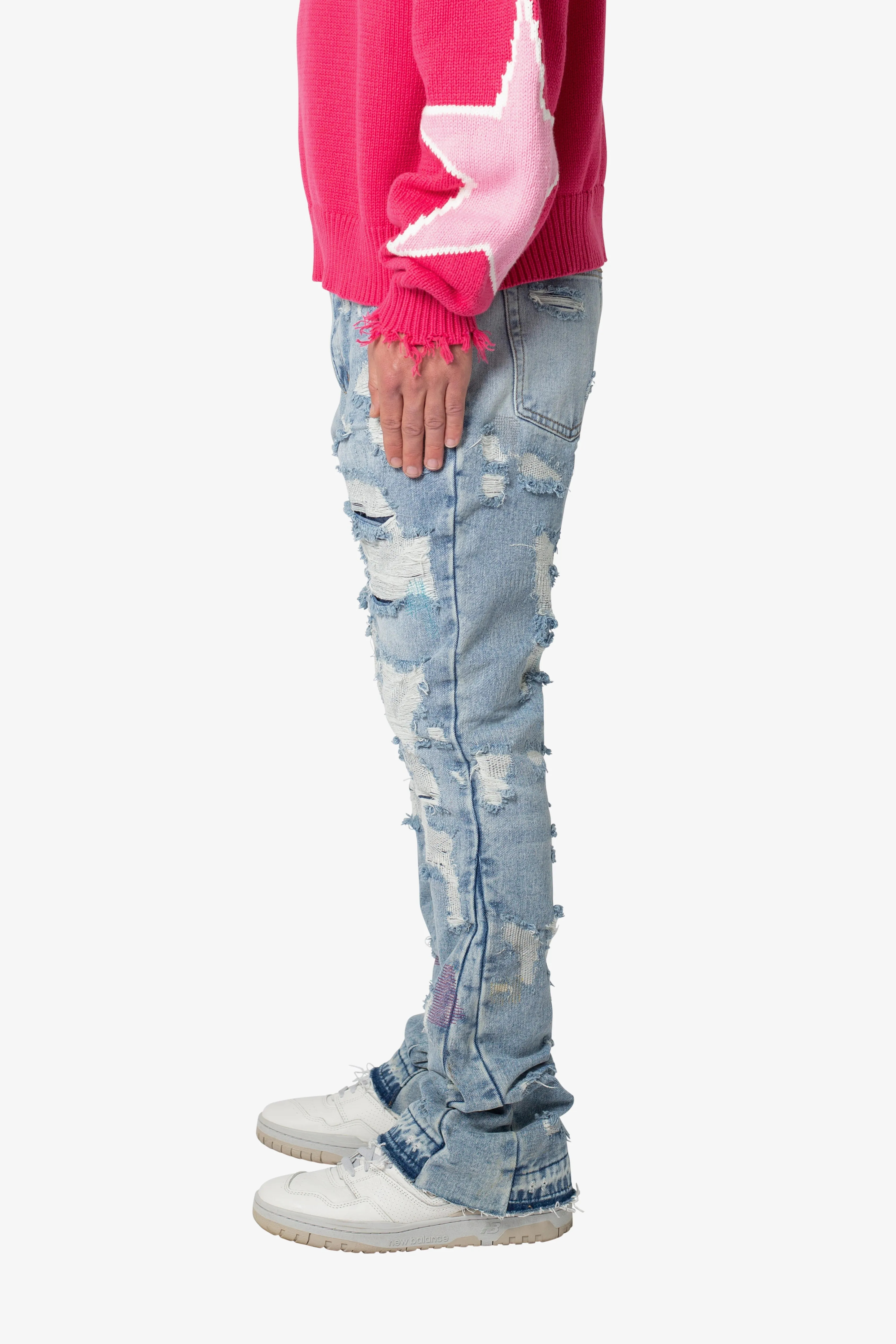 B570 Flare Denim - Blue sold by MNML product image thumbnail 4