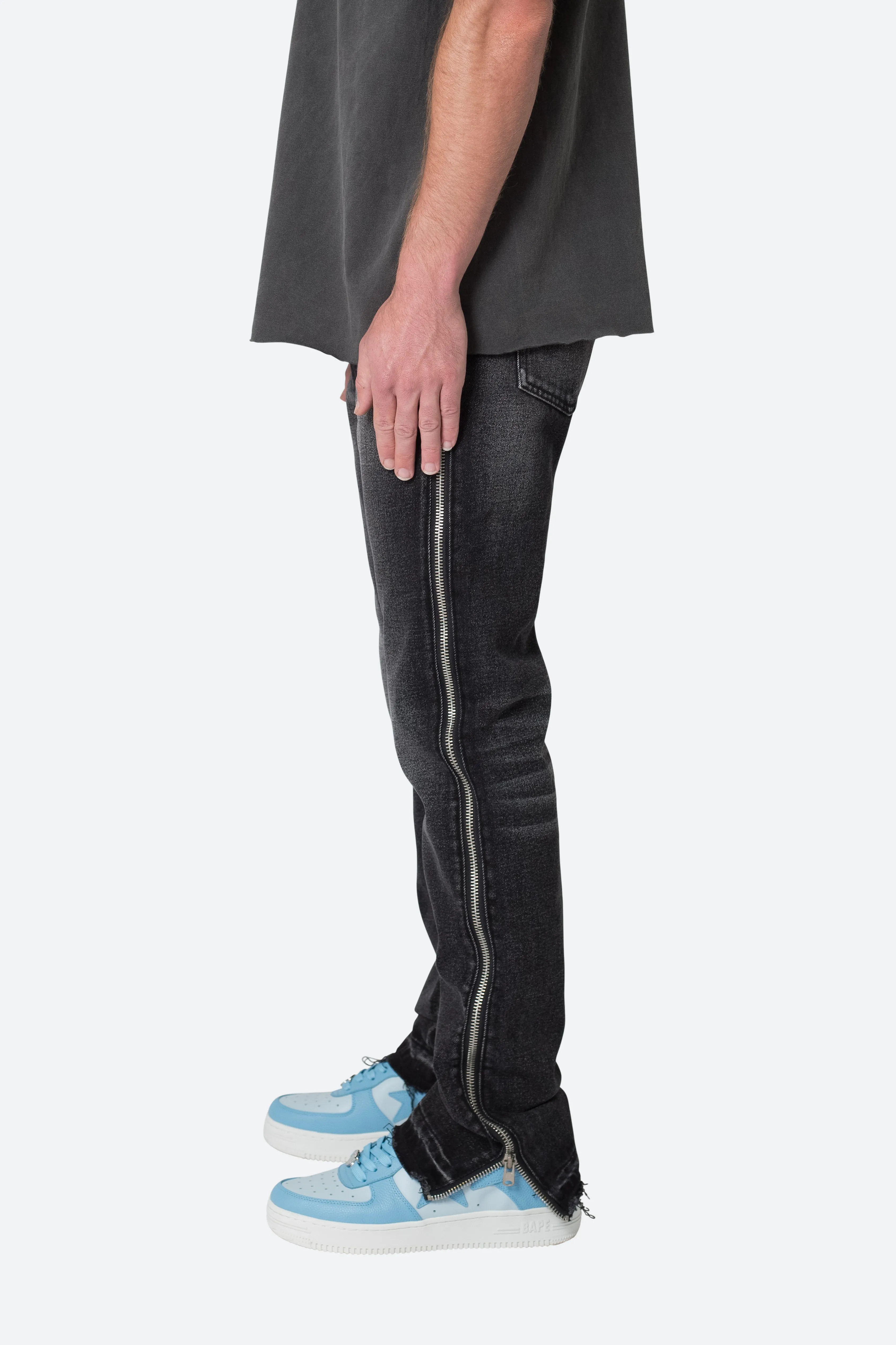 D558 Straight Stripe Denim - Black sold by MNML product image thumbnail 5