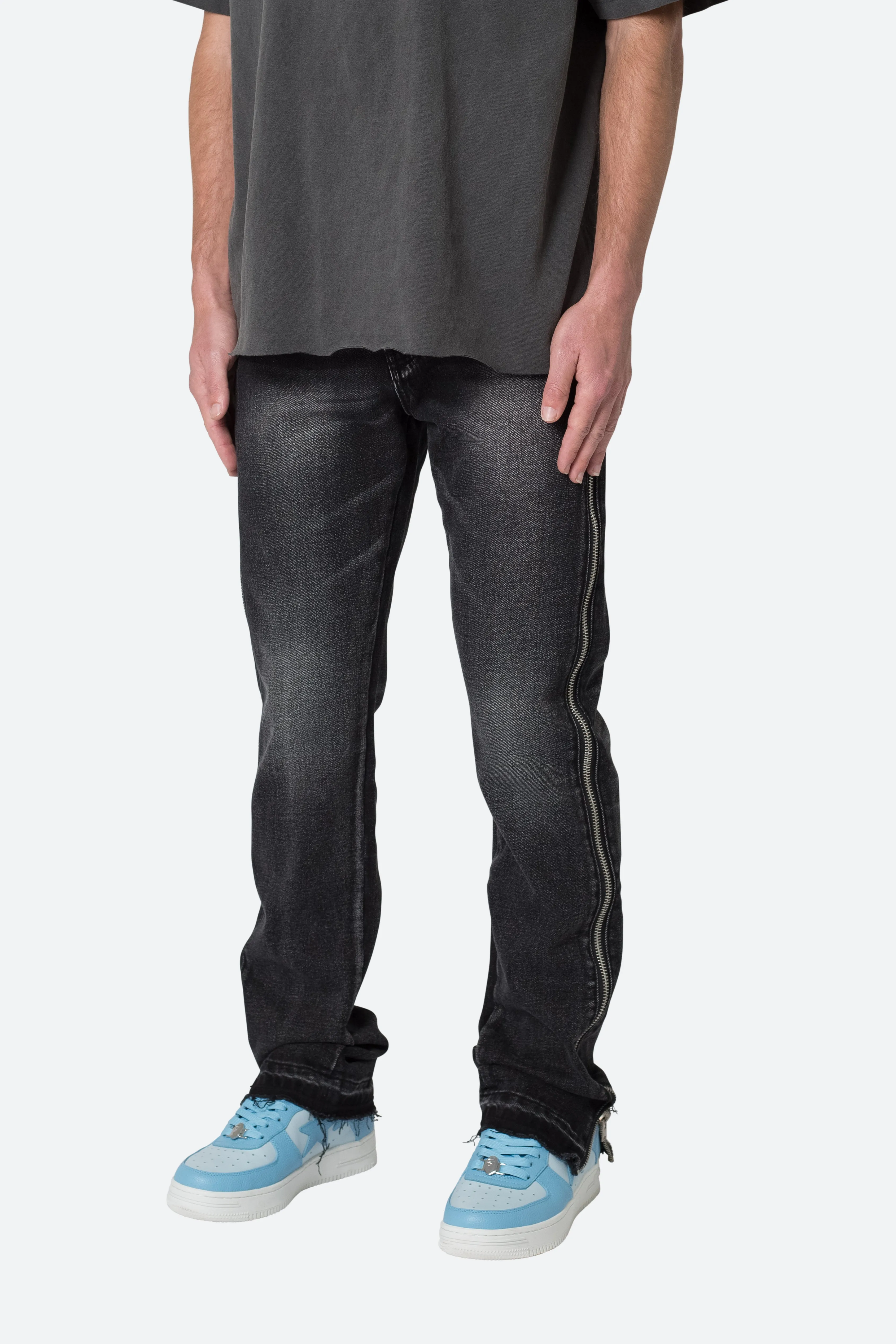 D558 Straight Stripe Denim - Black sold by MNML product image thumbnail 4