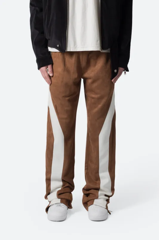 Suede Drawcord Pants - Brown sold by MNML