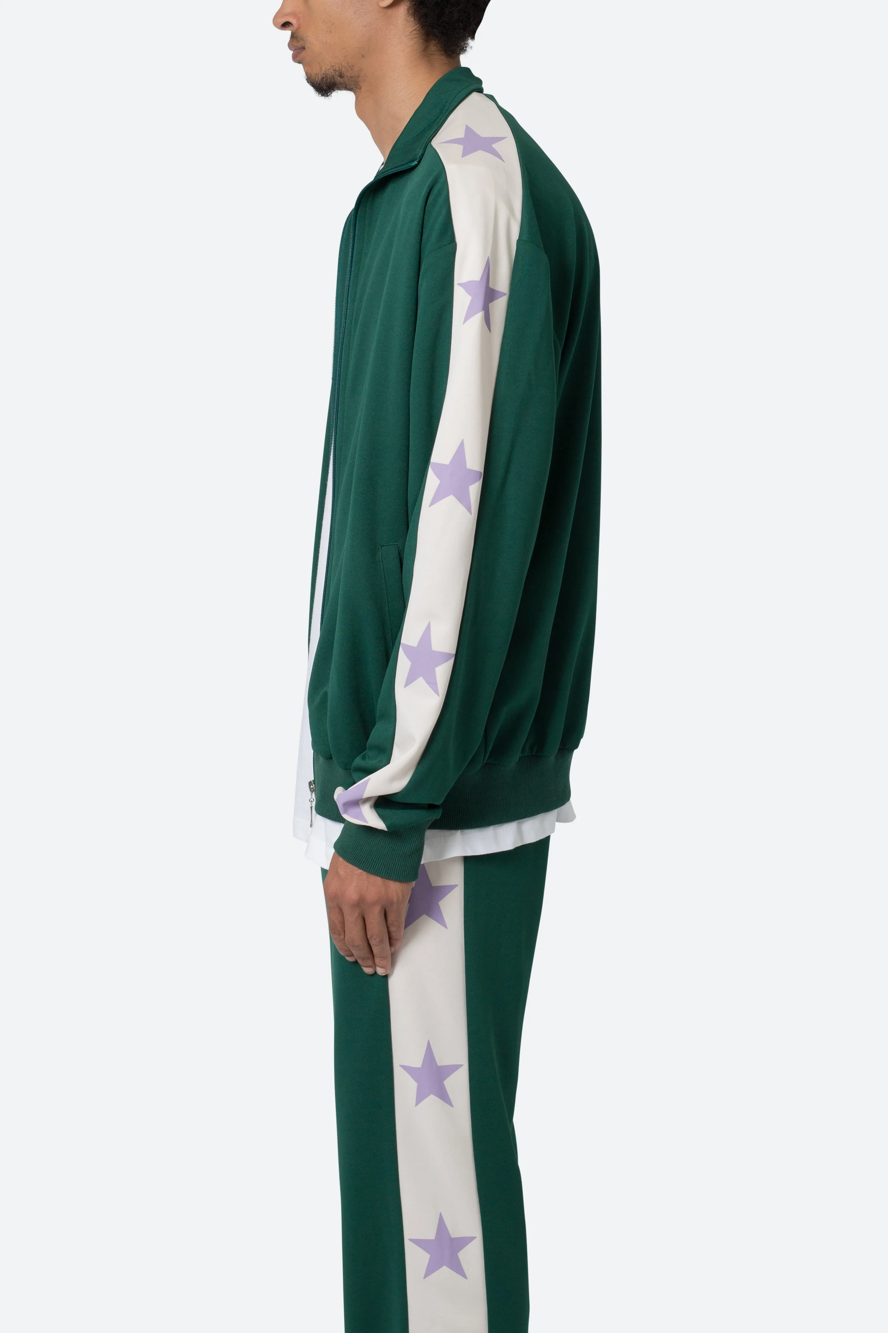Star Track Jacket - Green sold by MNML product image thumbnail 5