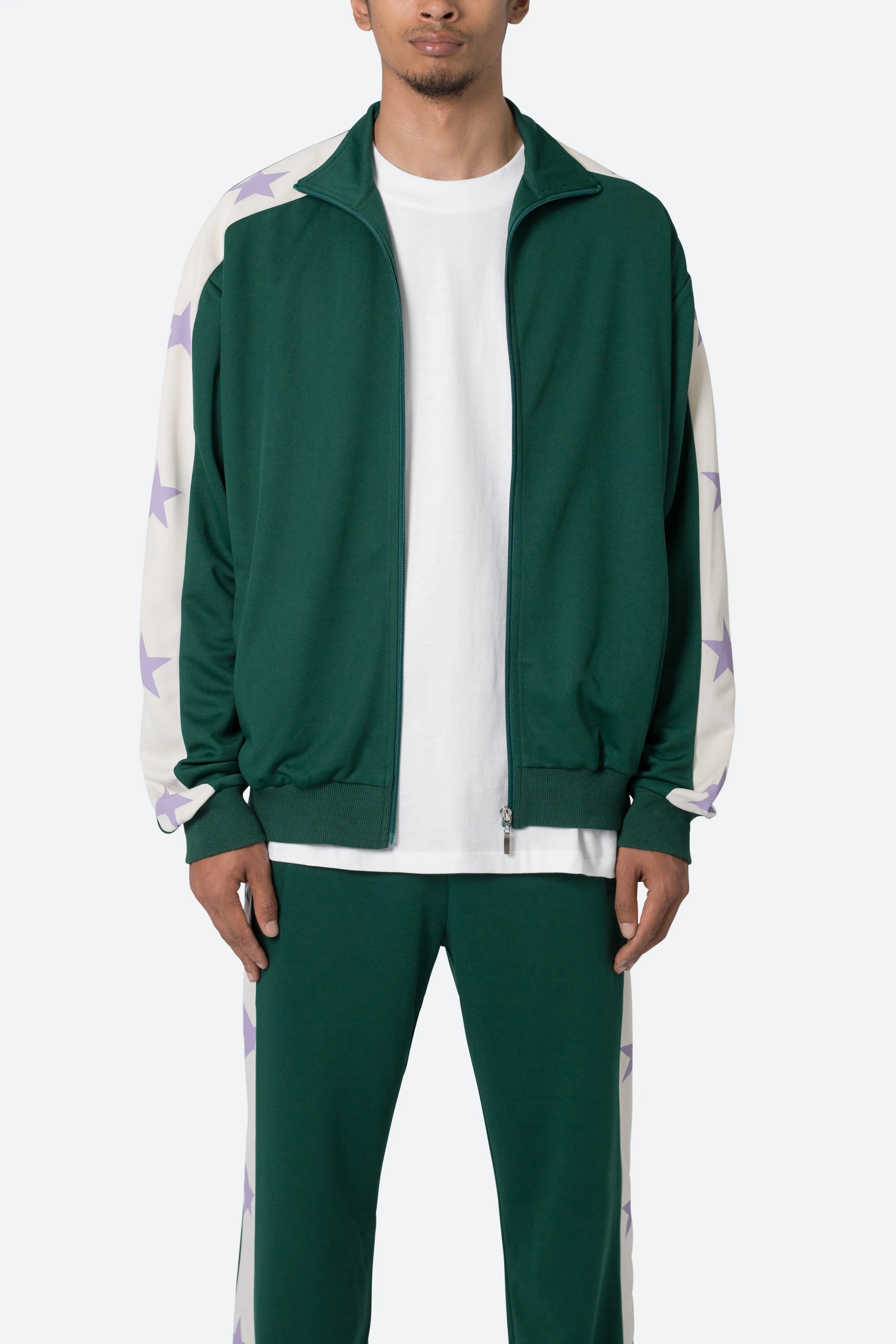 Star Track Jacket - Green sold by MNML product image thumbnail 3