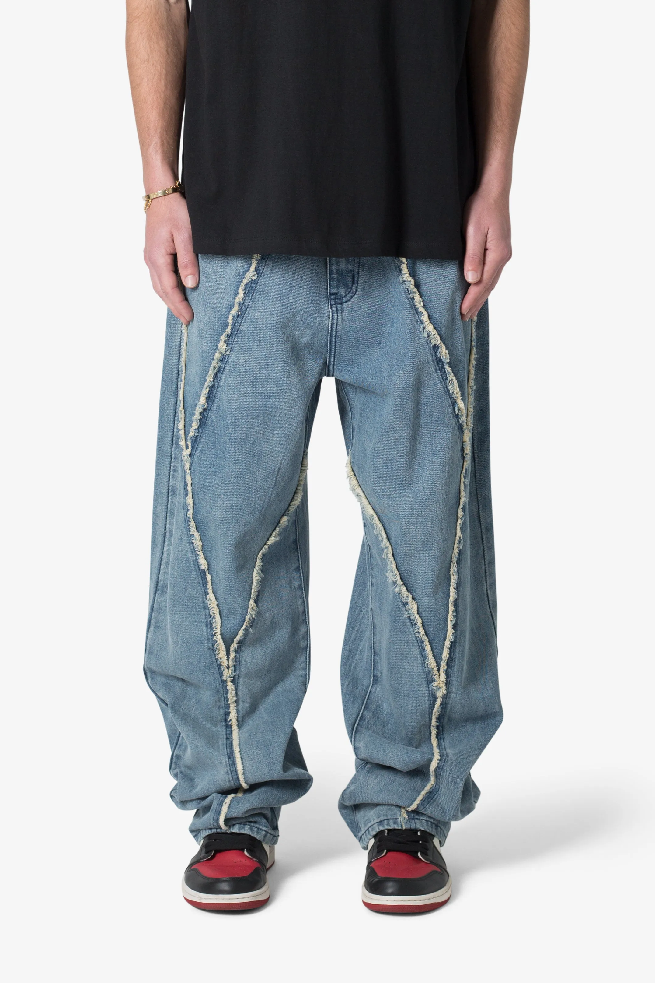 Ultra Baggy Raw Seamed Denim - Blue sold by MNML product image thumbnail 3