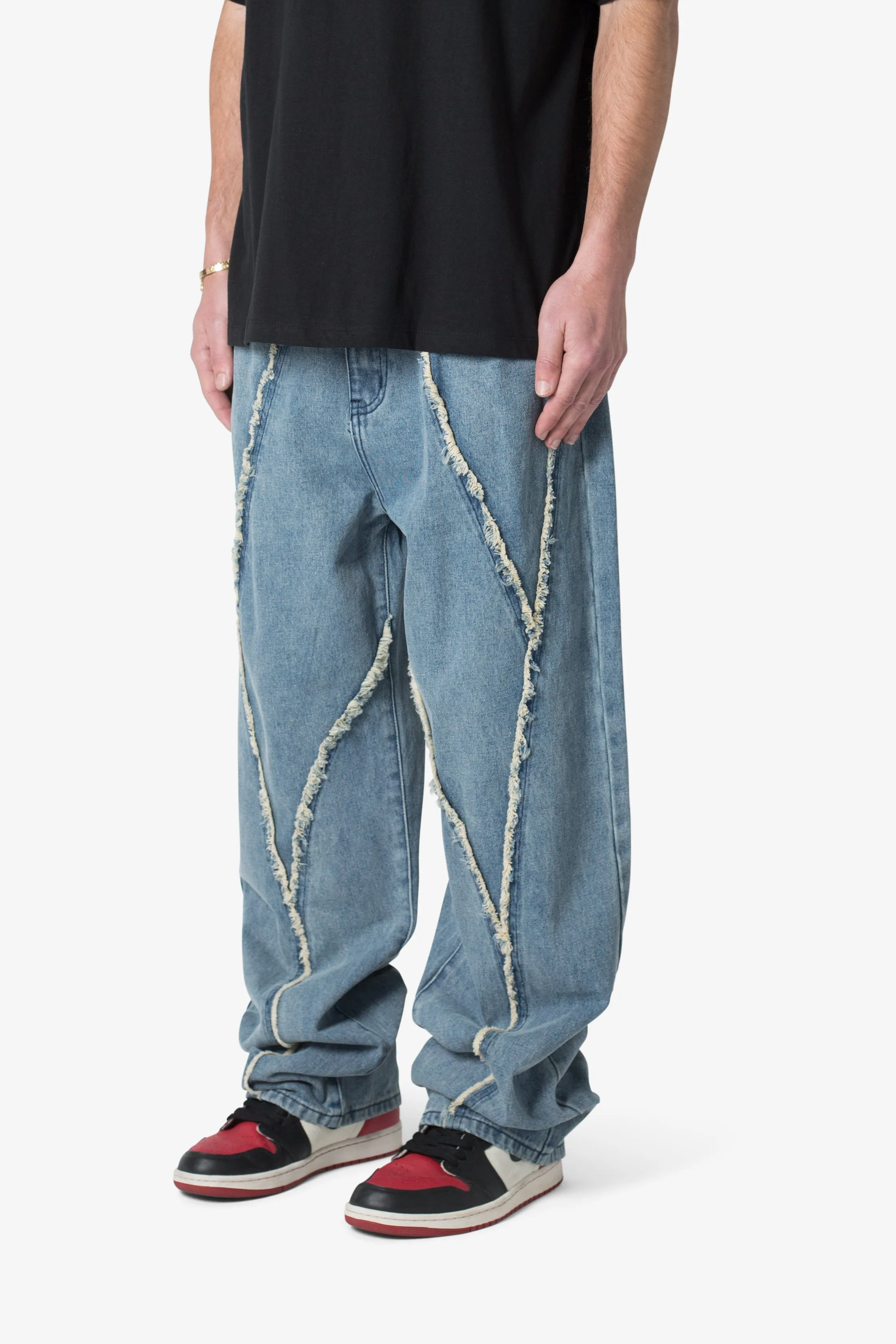 Ultra Baggy Raw Seamed Denim - Blue sold by MNML product image thumbnail 4