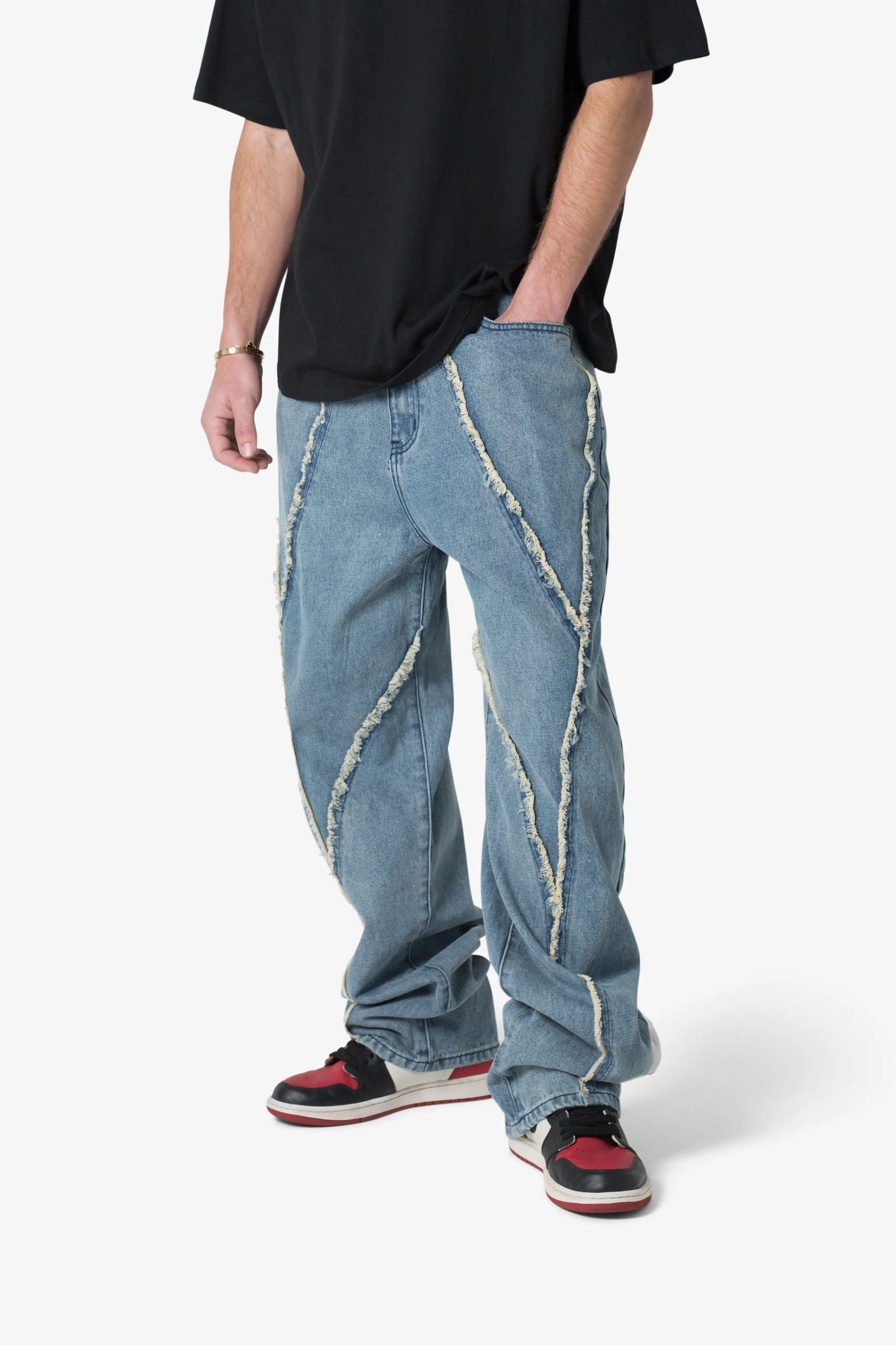 Ultra Baggy Raw Seamed Denim - Blue sold by MNML product image thumbnail 2