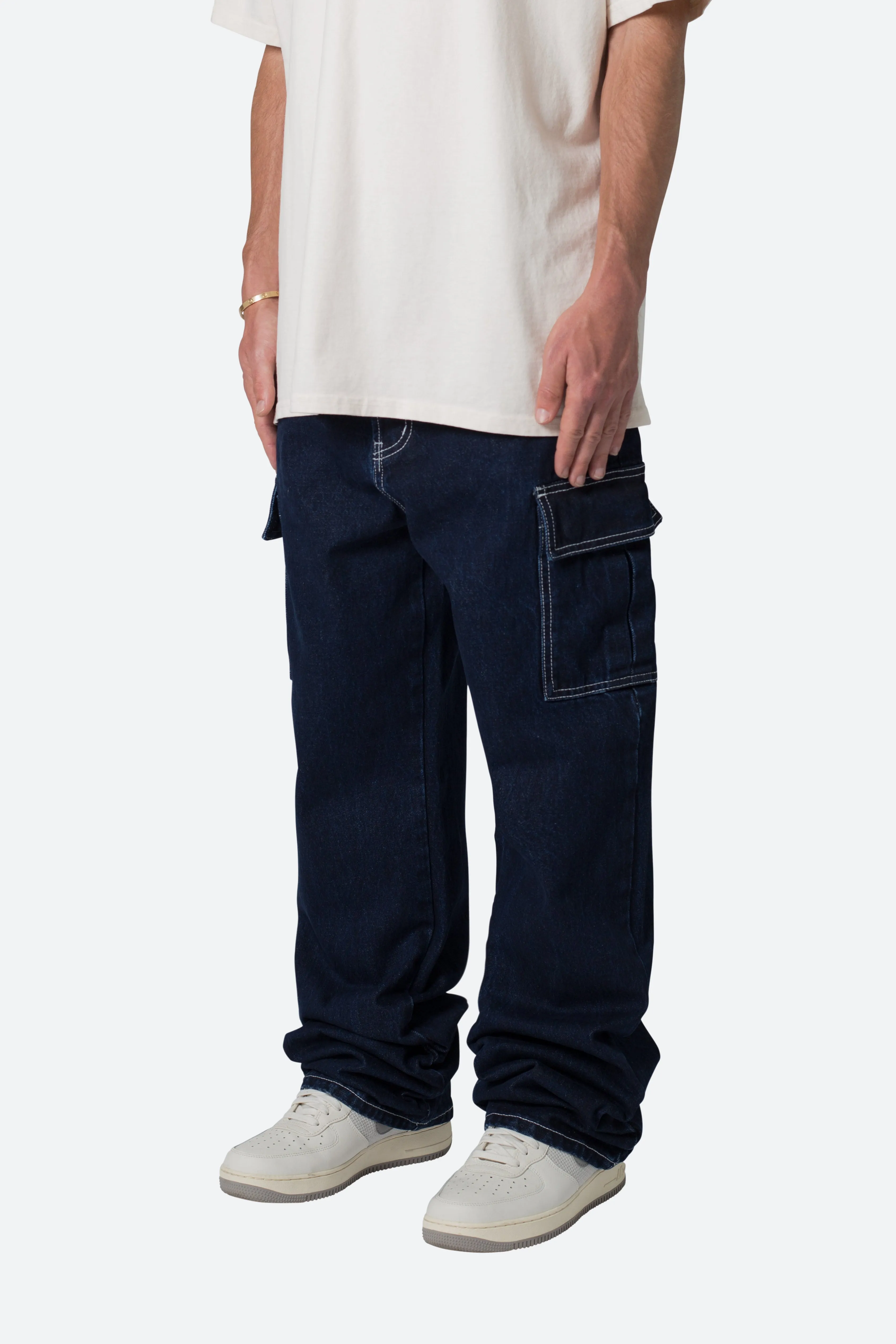 Contrast Ultra Baggy Denim - Blue sold by MNML product image thumbnail 4