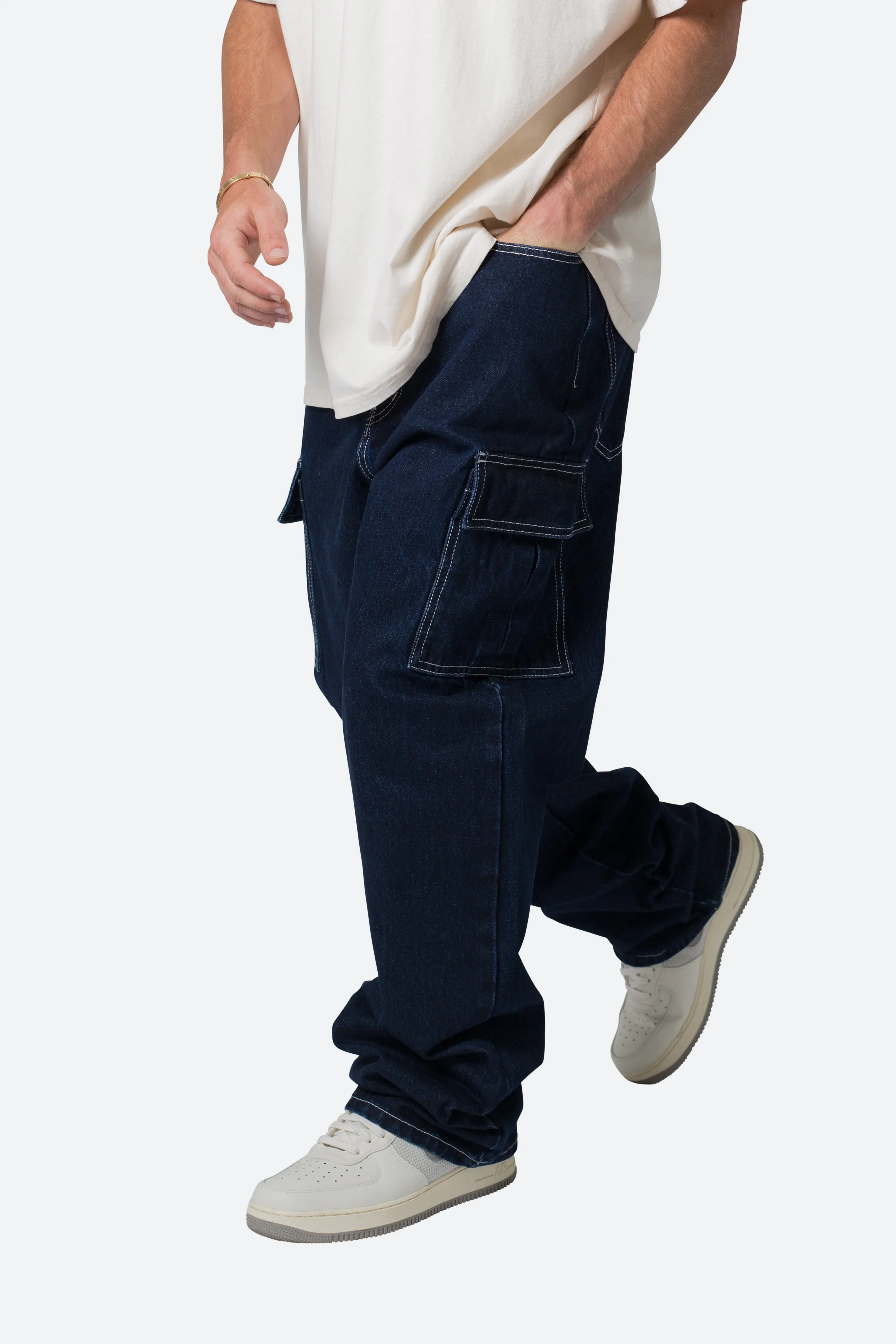 Contrast Ultra Baggy Denim - Blue sold by MNML product image thumbnail 2