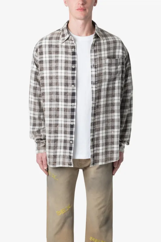 Vintage Plaid Shirt - Black/Natural sold by MNML