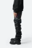Stacked Leather Pants - Black sold by MNML