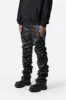 Stacked Leather Pants - Black sold by MNML