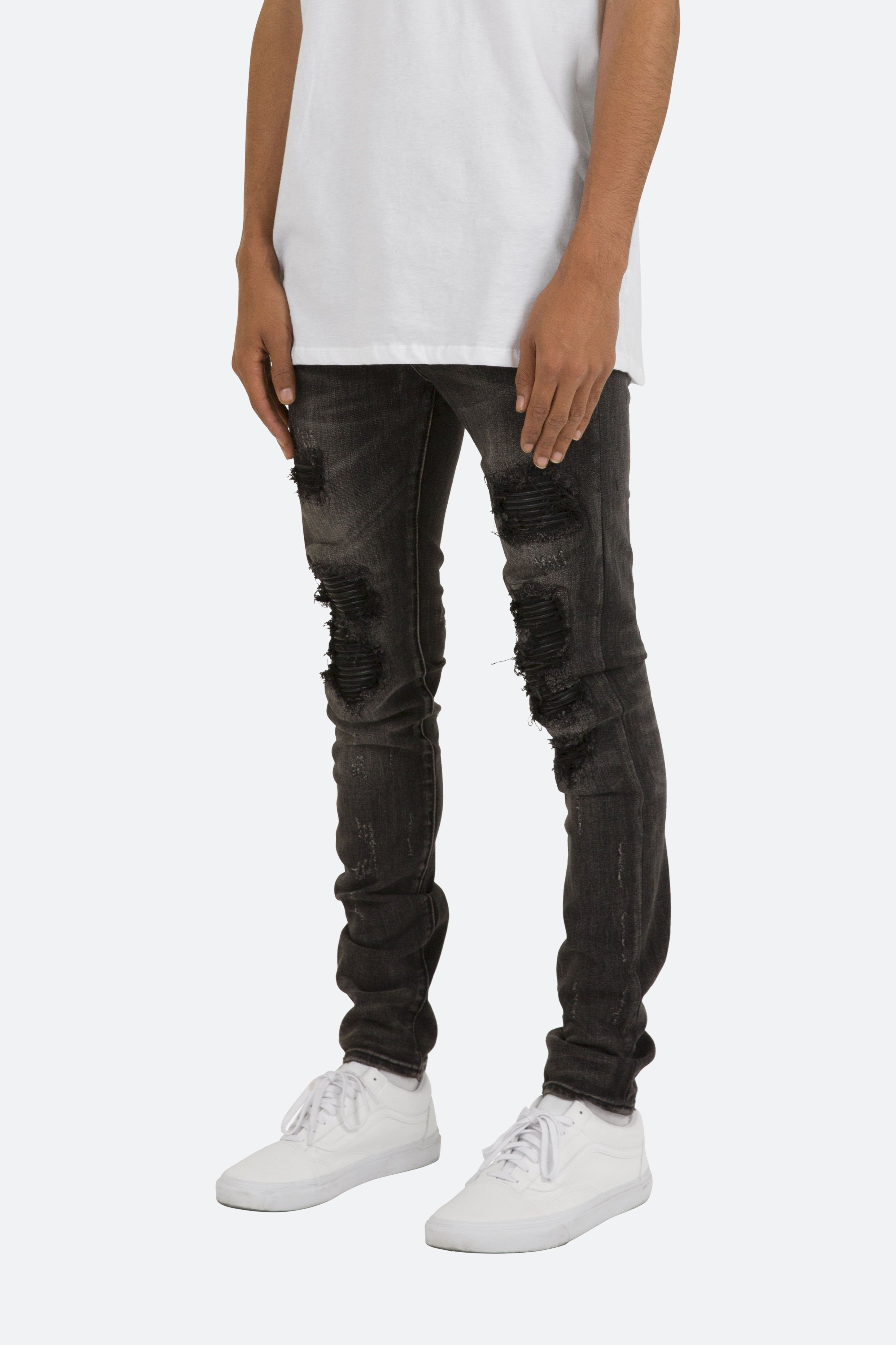 X226 Stretch Moto Denim - Black/Black sold by MNML product image thumbnail 4