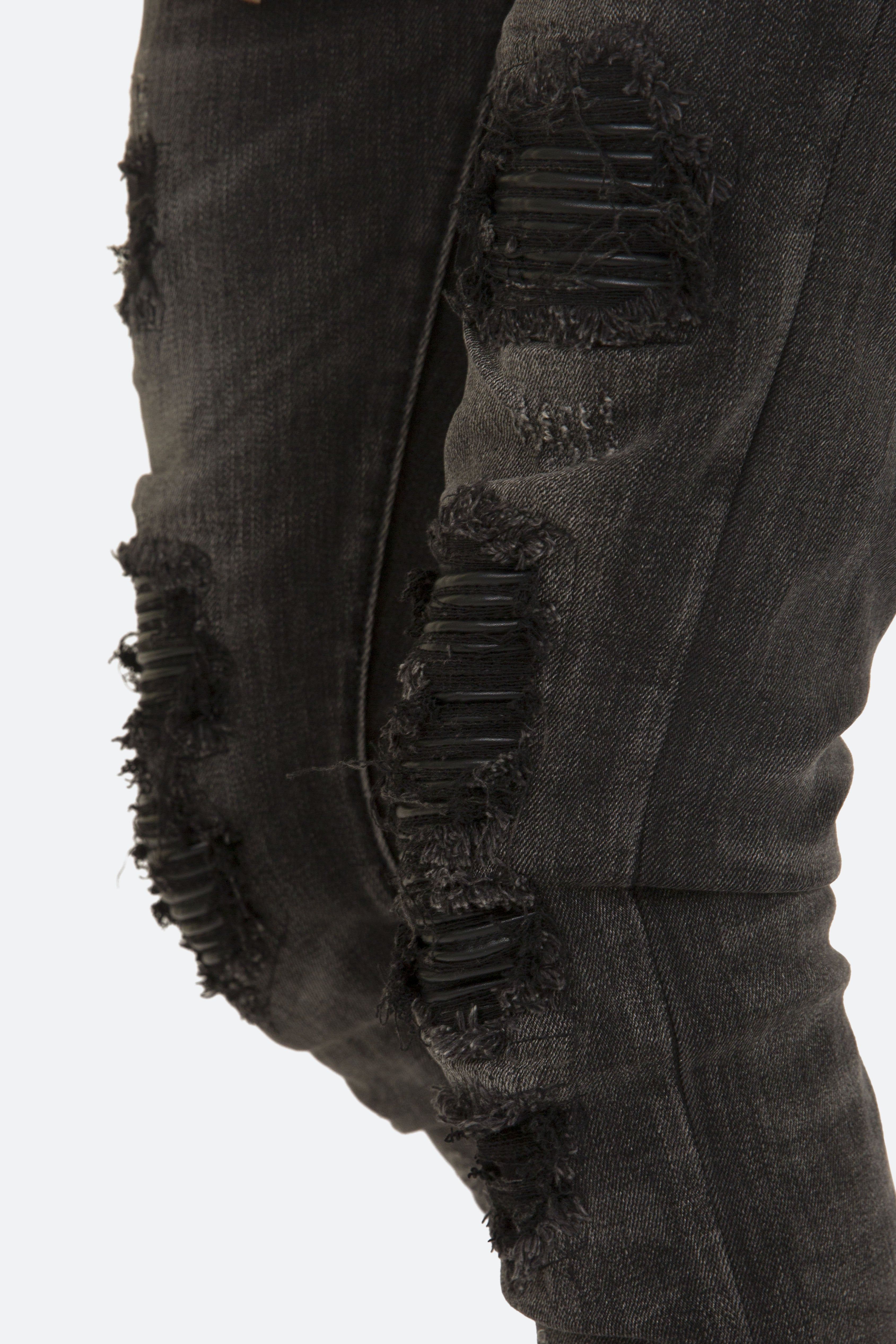 X226 Stretch Moto Denim - Black/Black sold by MNML product image thumbnail 2