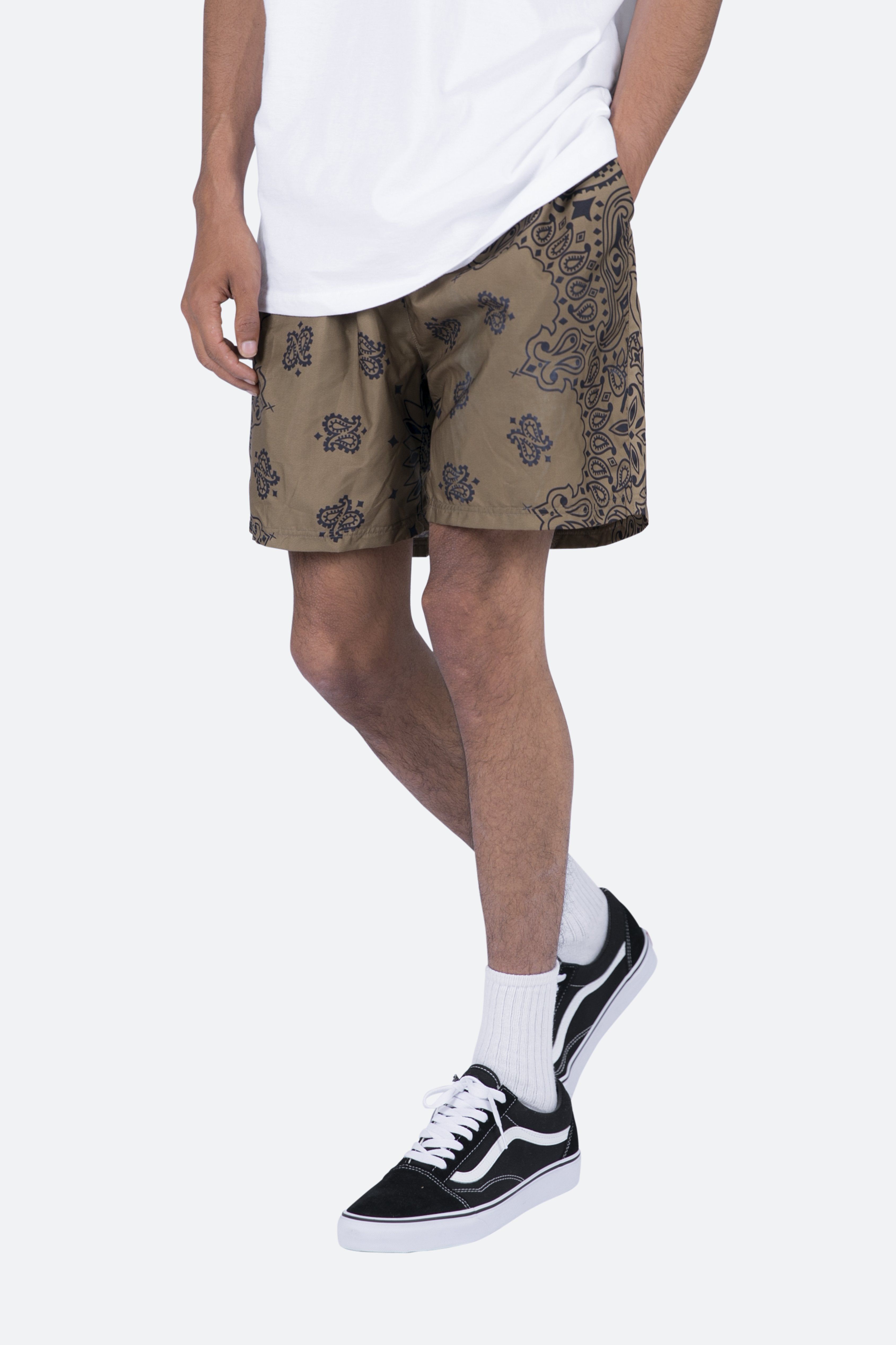 Nylon Paisley Shorts - Brown sold by MNML product image thumbnail 2