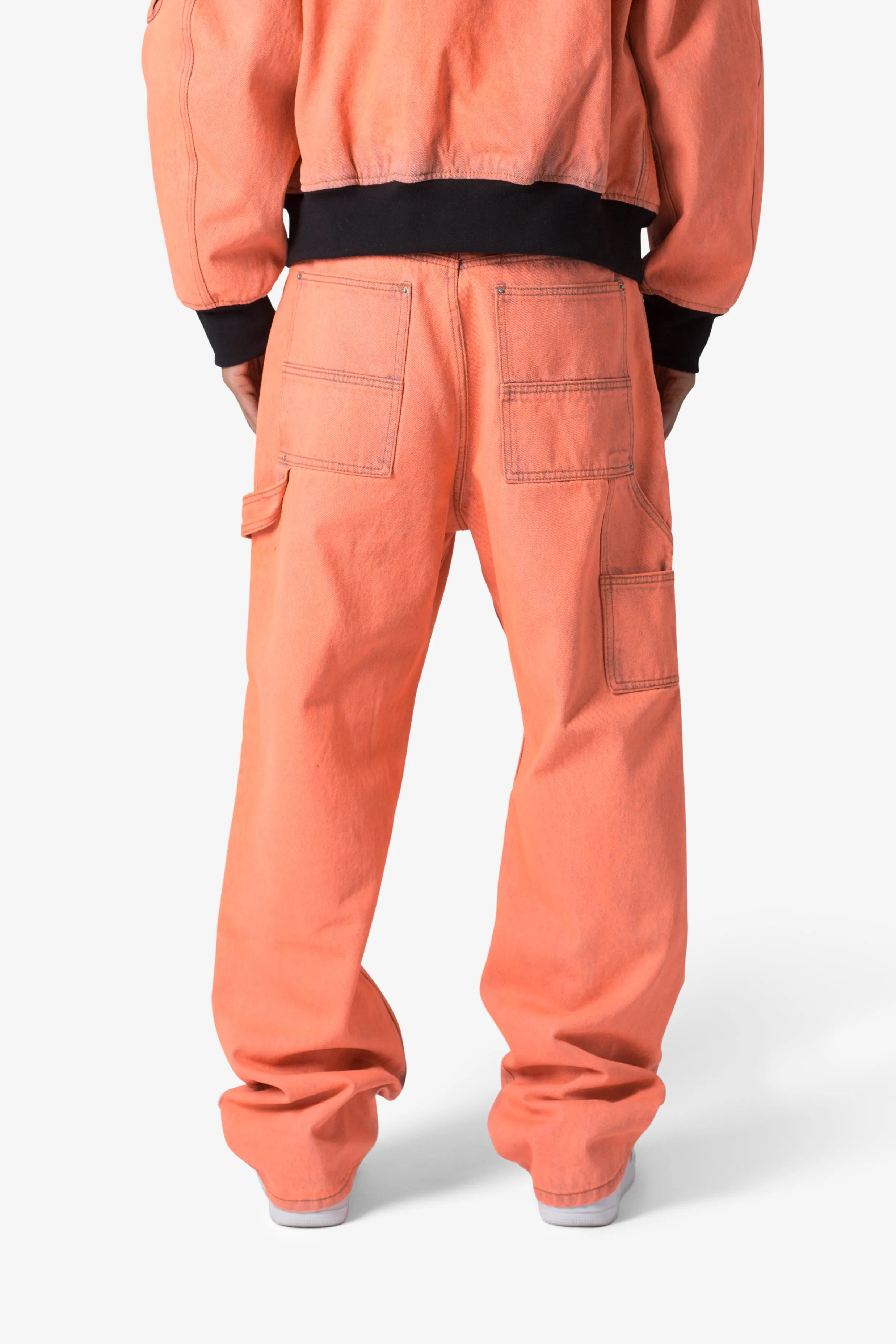 Ultra Baggy Double Knee Denim - Orange sold by MNML product image thumbnail 5