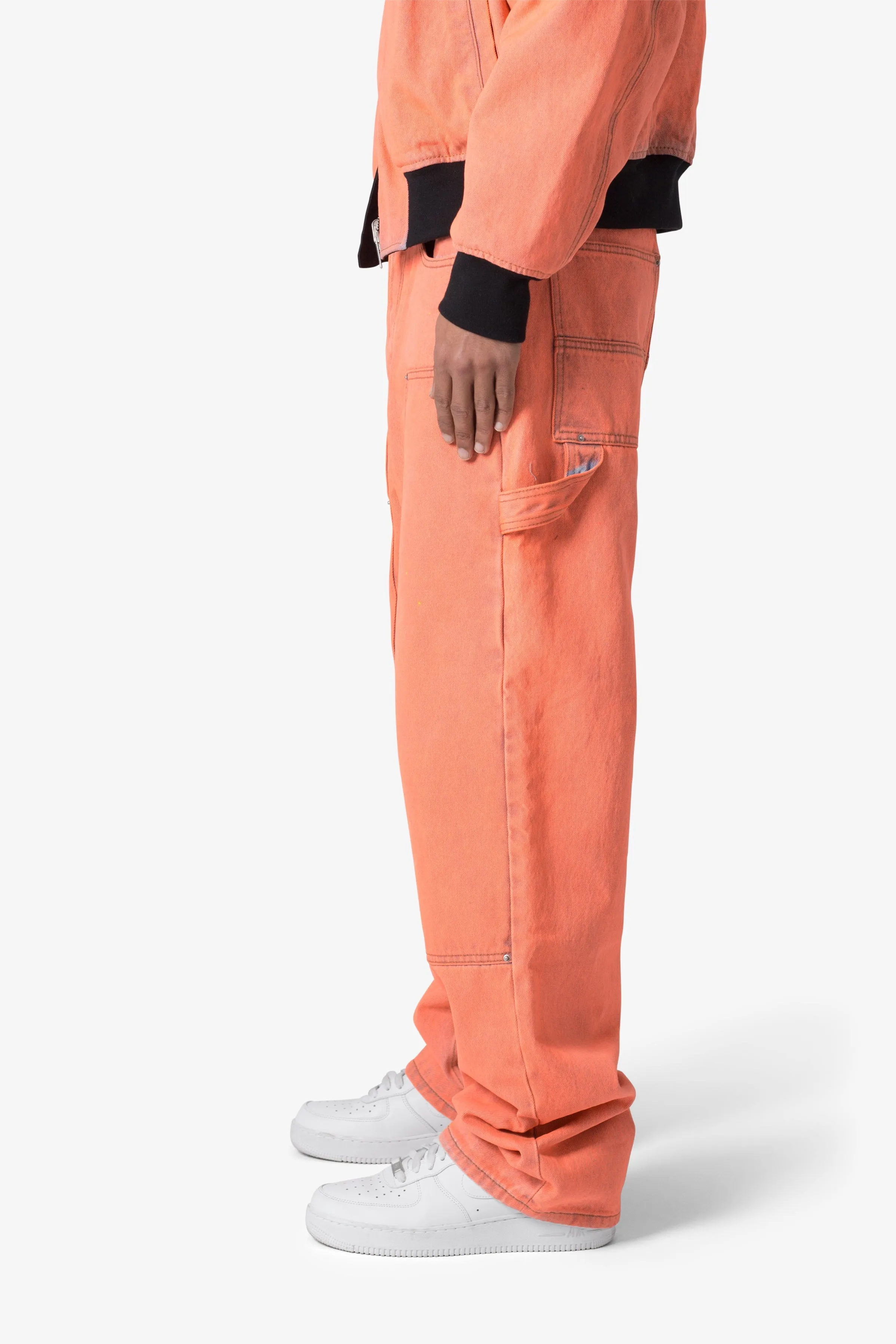 Ultra Baggy Double Knee Denim - Orange sold by MNML product image thumbnail 4