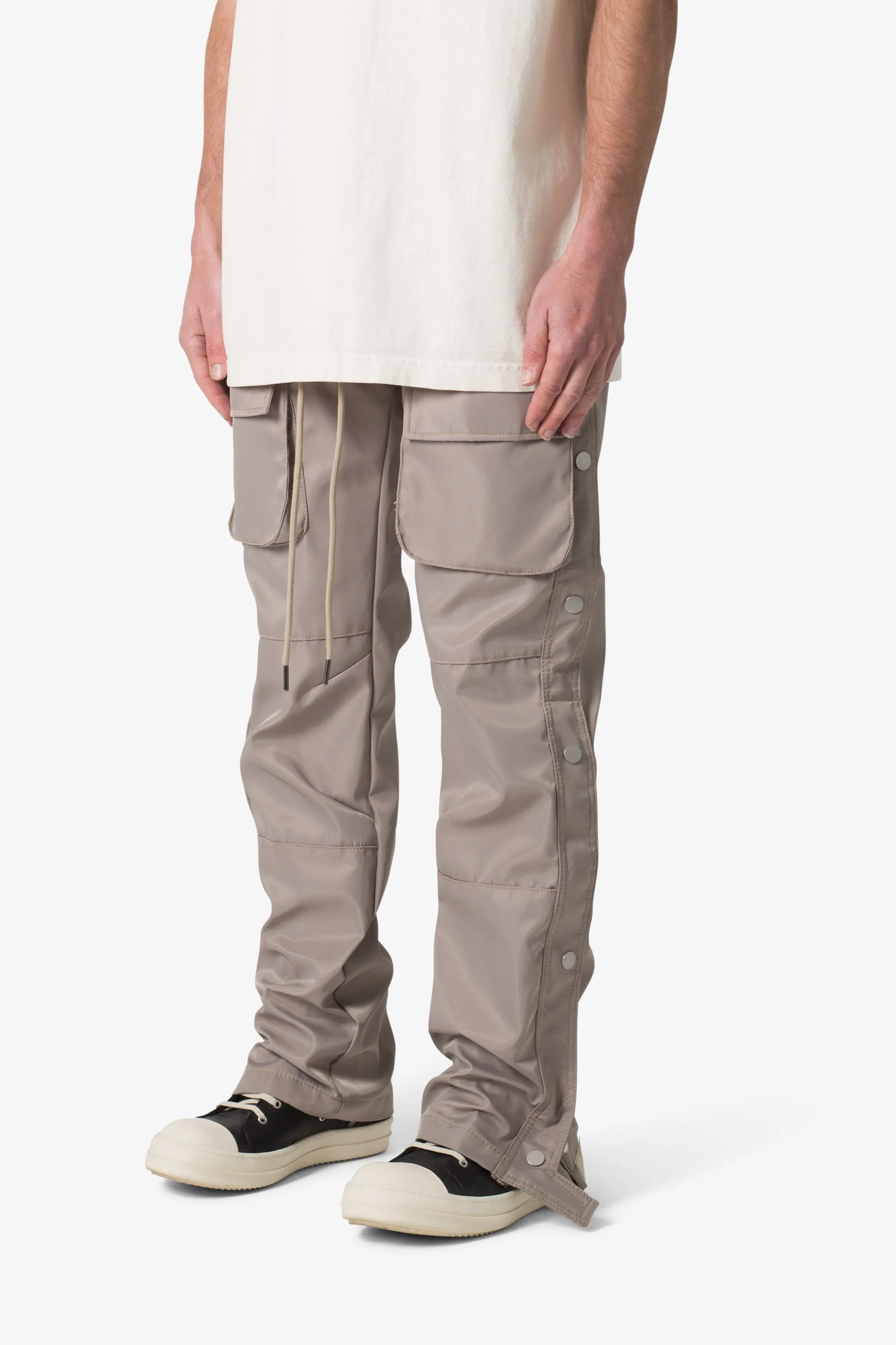 Snap Front Cargo Pants - Grey sold by MNML product image thumbnail 4