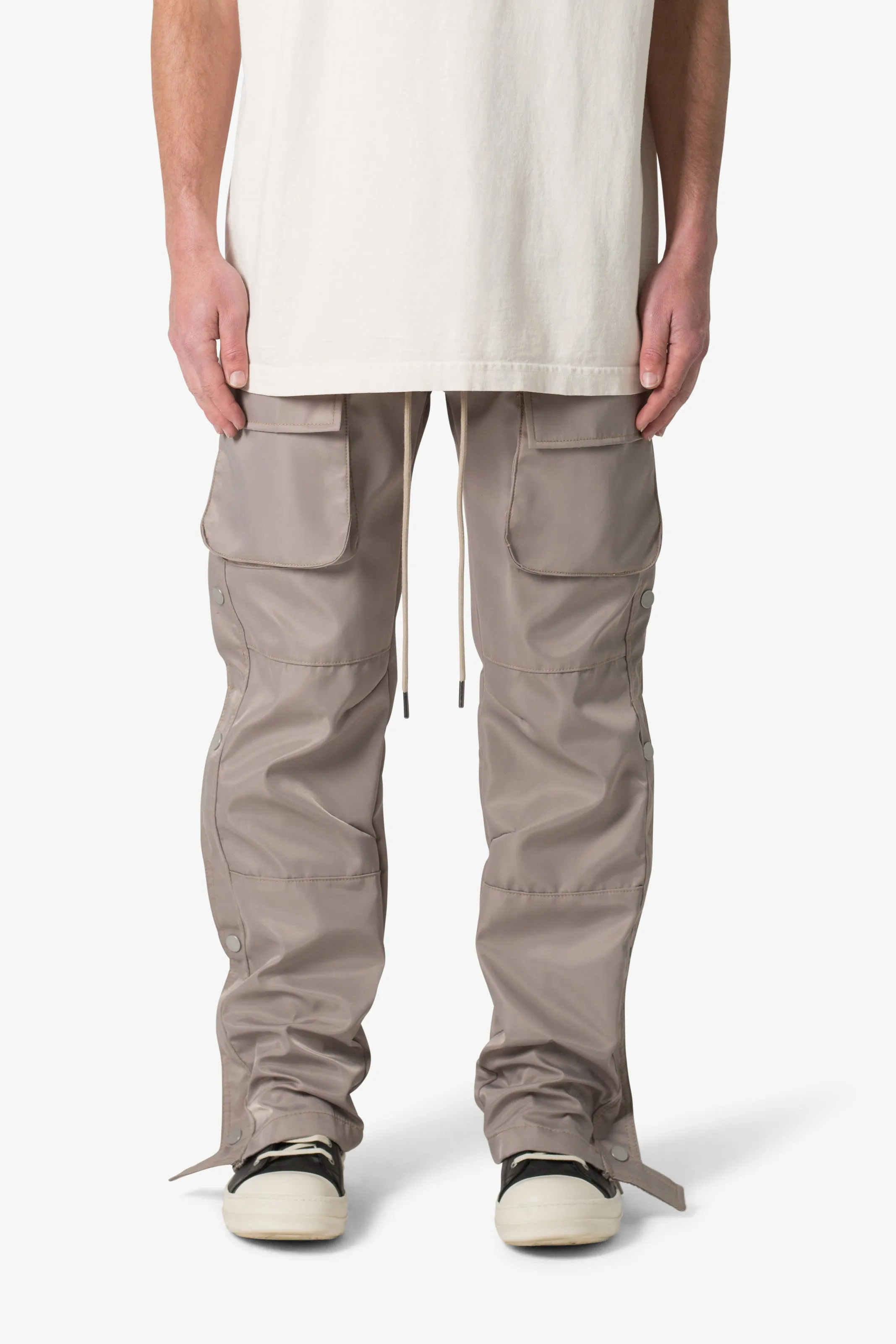 Snap Front Cargo Pants - Grey sold by MNML product image thumbnail 3